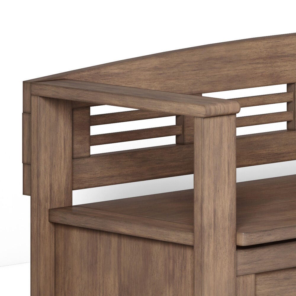 Adams Rustic Brown Entryway Storage Bench, Rustic Natural Aged Brown, large