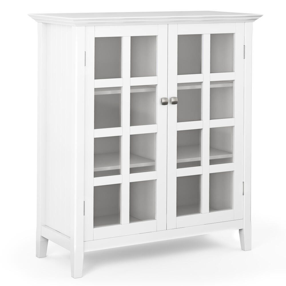 Acadian Rustic White Storage Cabinet, White, large