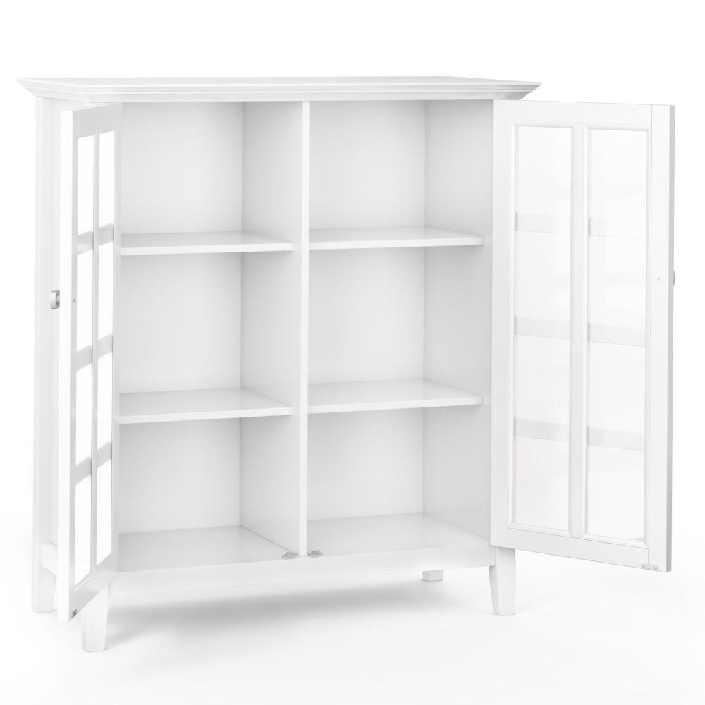 Acadian Rustic White Storage Cabinet, White, large