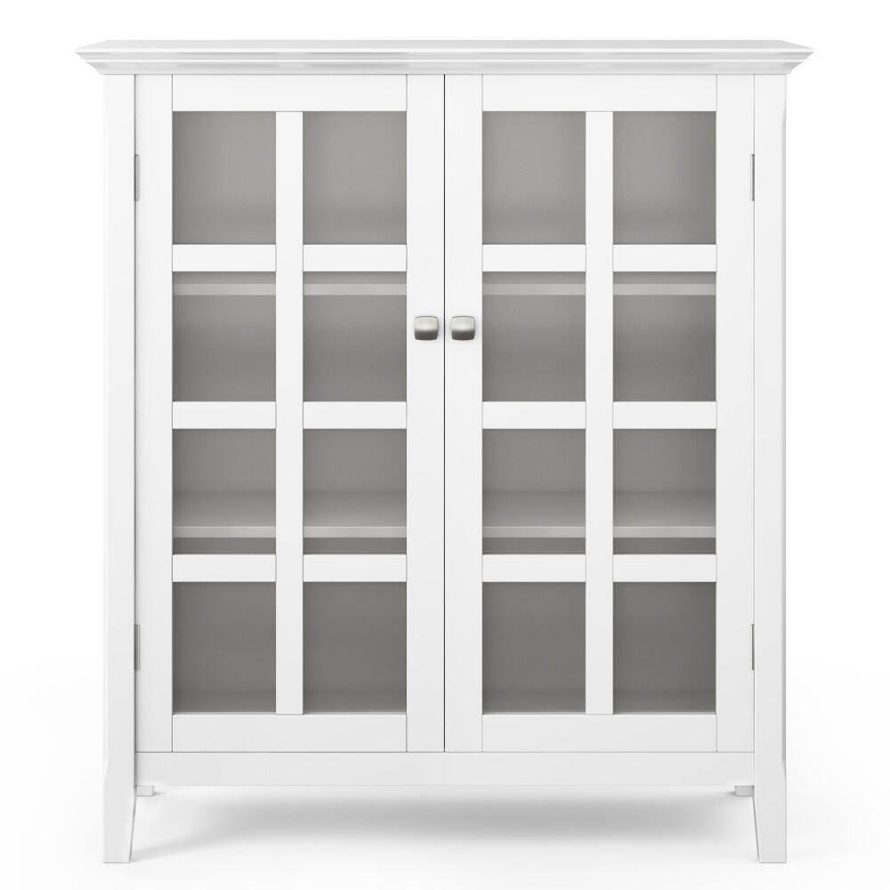 Acadian Rustic White Storage Cabinet, White, large