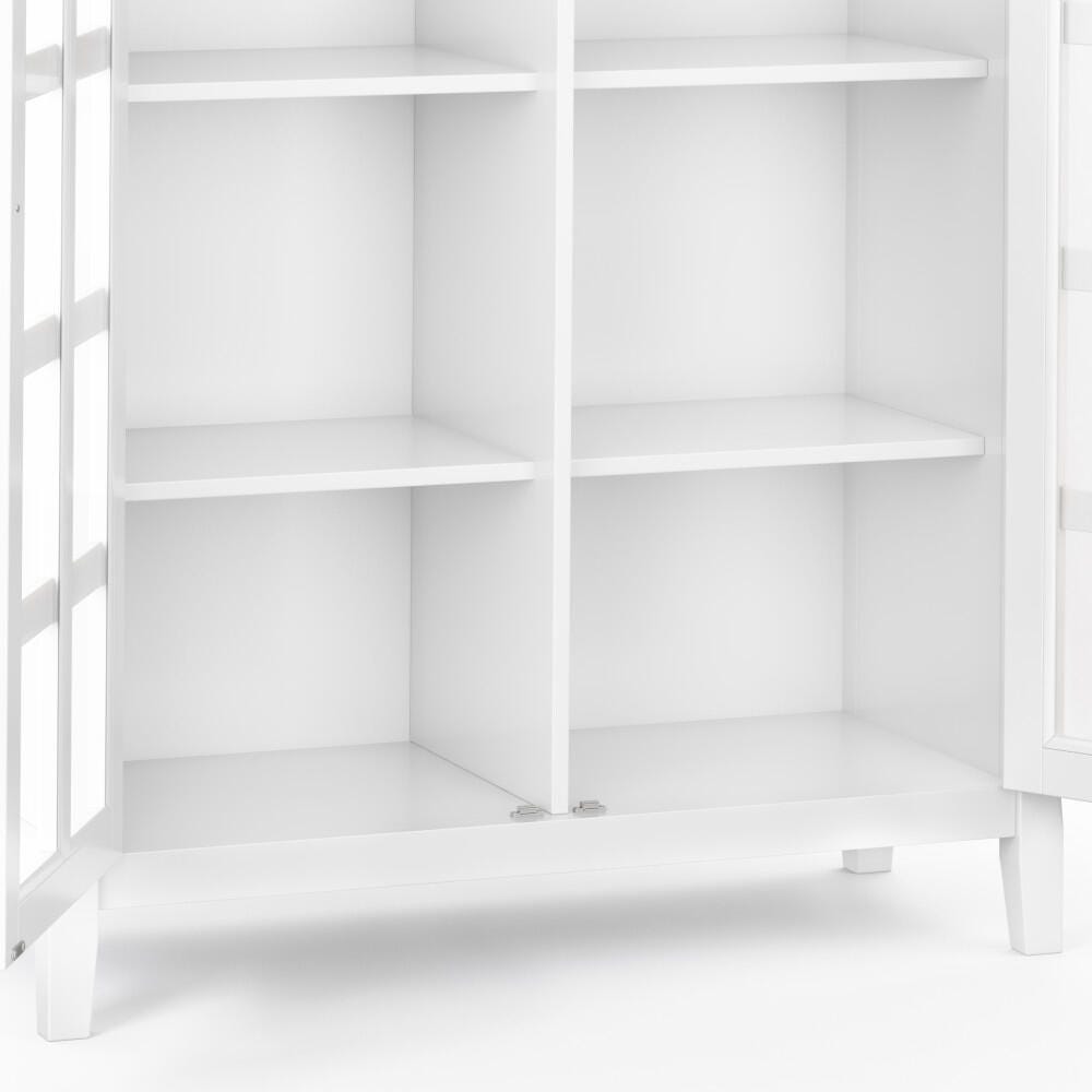 Acadian Rustic White Storage Cabinet, White, large