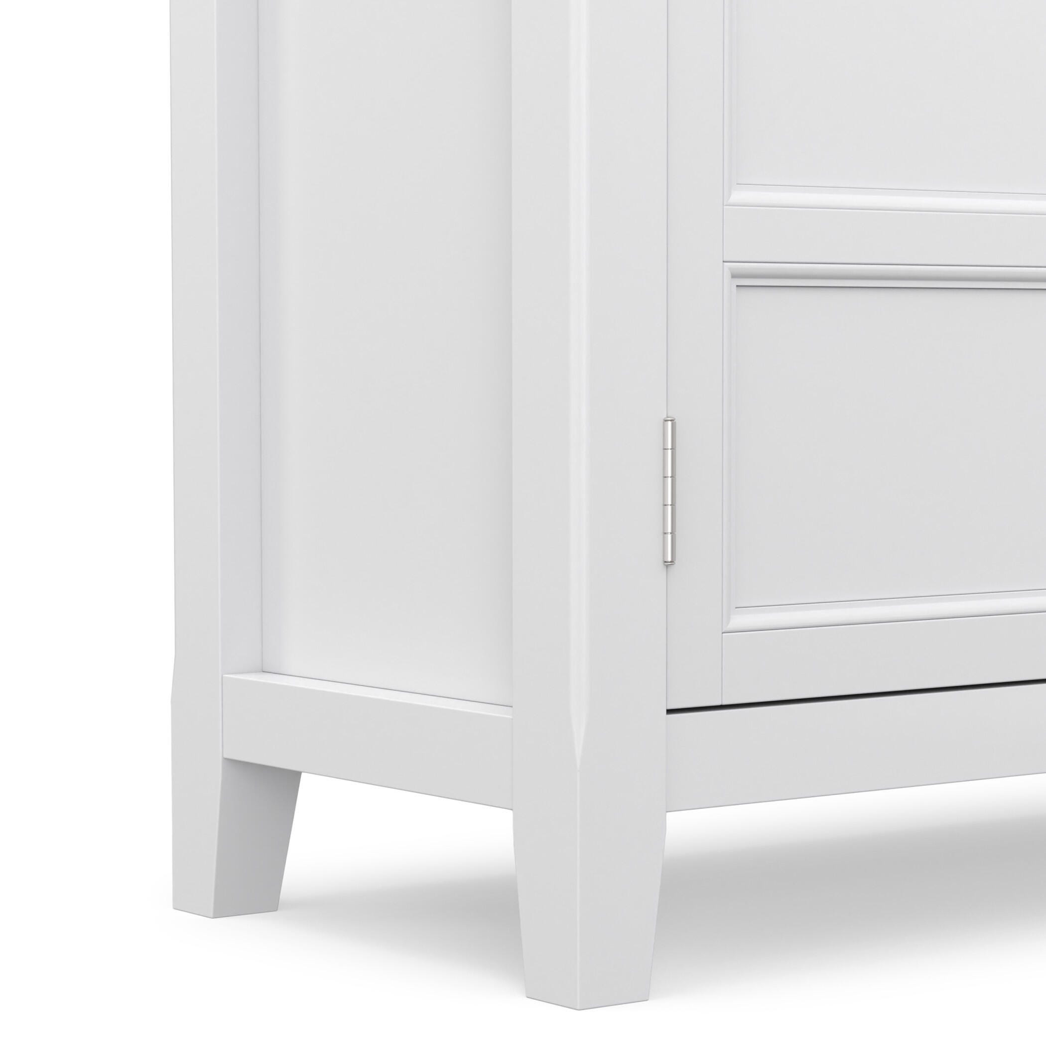 Simpli Home Burlington White Storage Cabinet, White, large