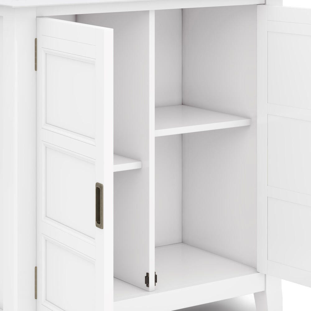 Burlington White Storage Cabinet, White, large