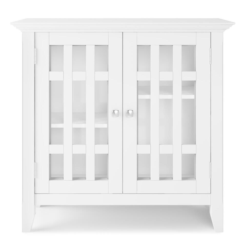 Bedford Rustic White Storage Cabinet, White, large