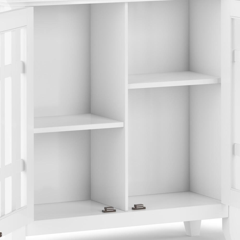 Bedford Rustic White Storage Cabinet, White, large