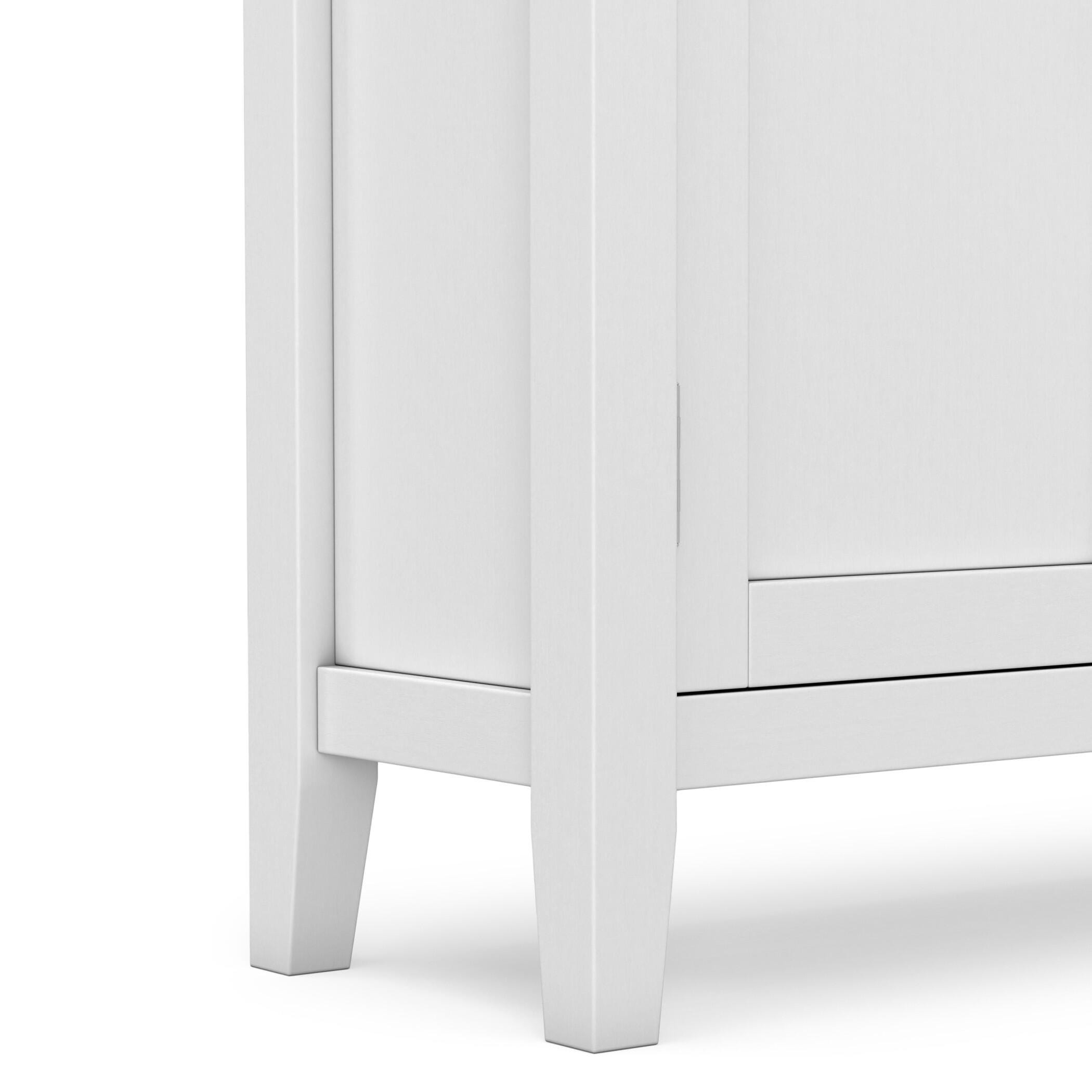 Simpli Home Redmond Rustic White Storage Cabinet, White, large