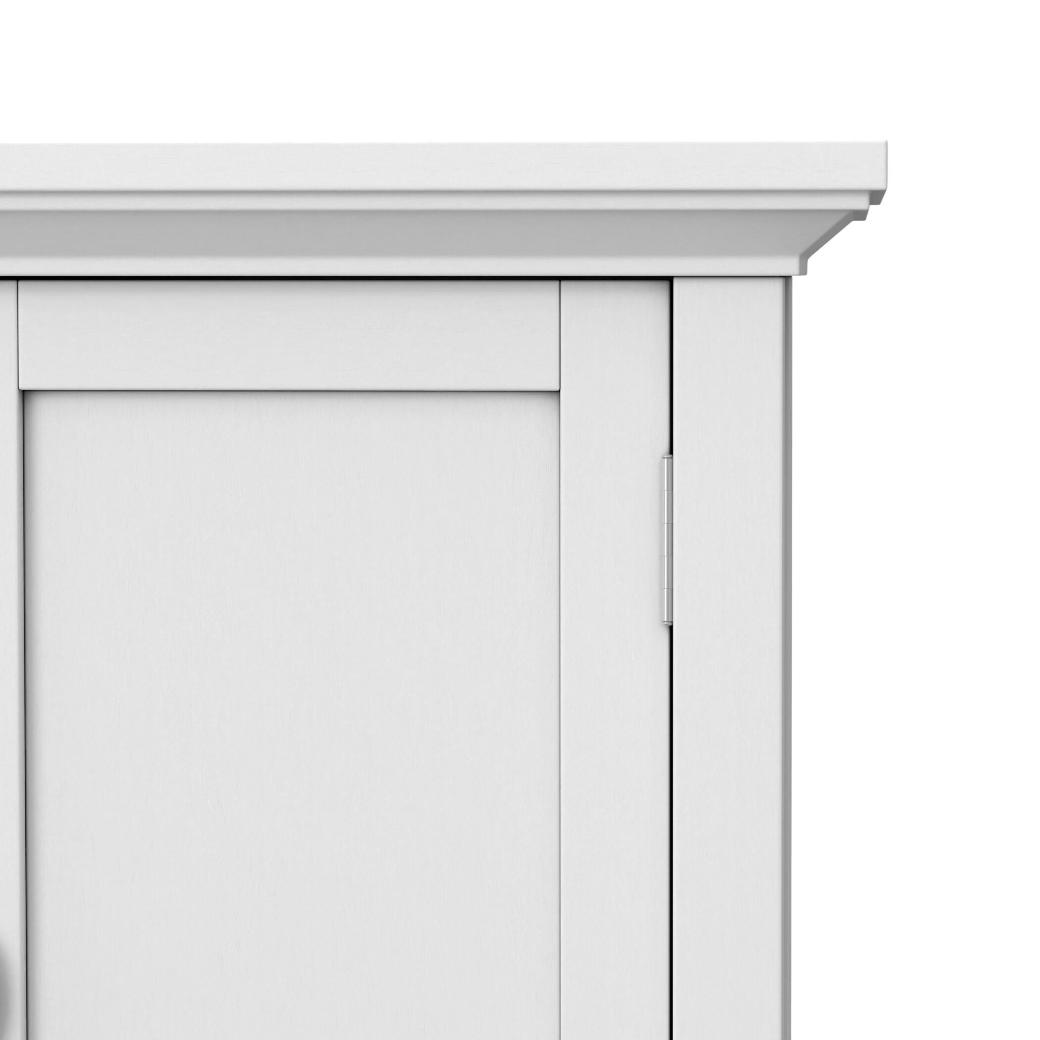 Simpli Home Redmond Rustic White Storage Cabinet, White, large