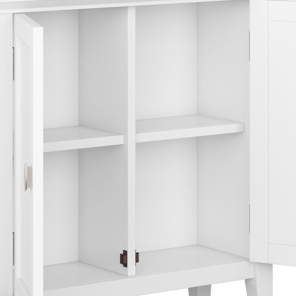 Redmond Rustic White Storage Cabinet, White, large