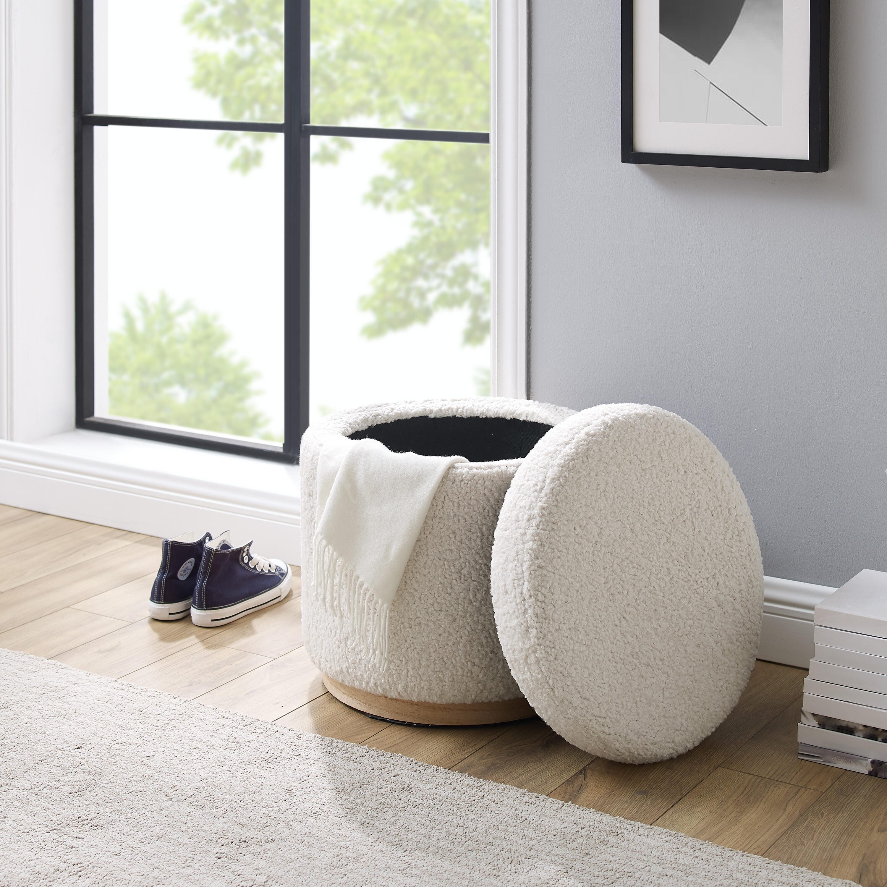 Linon Bridget Bridget Storage Ottoman, , large