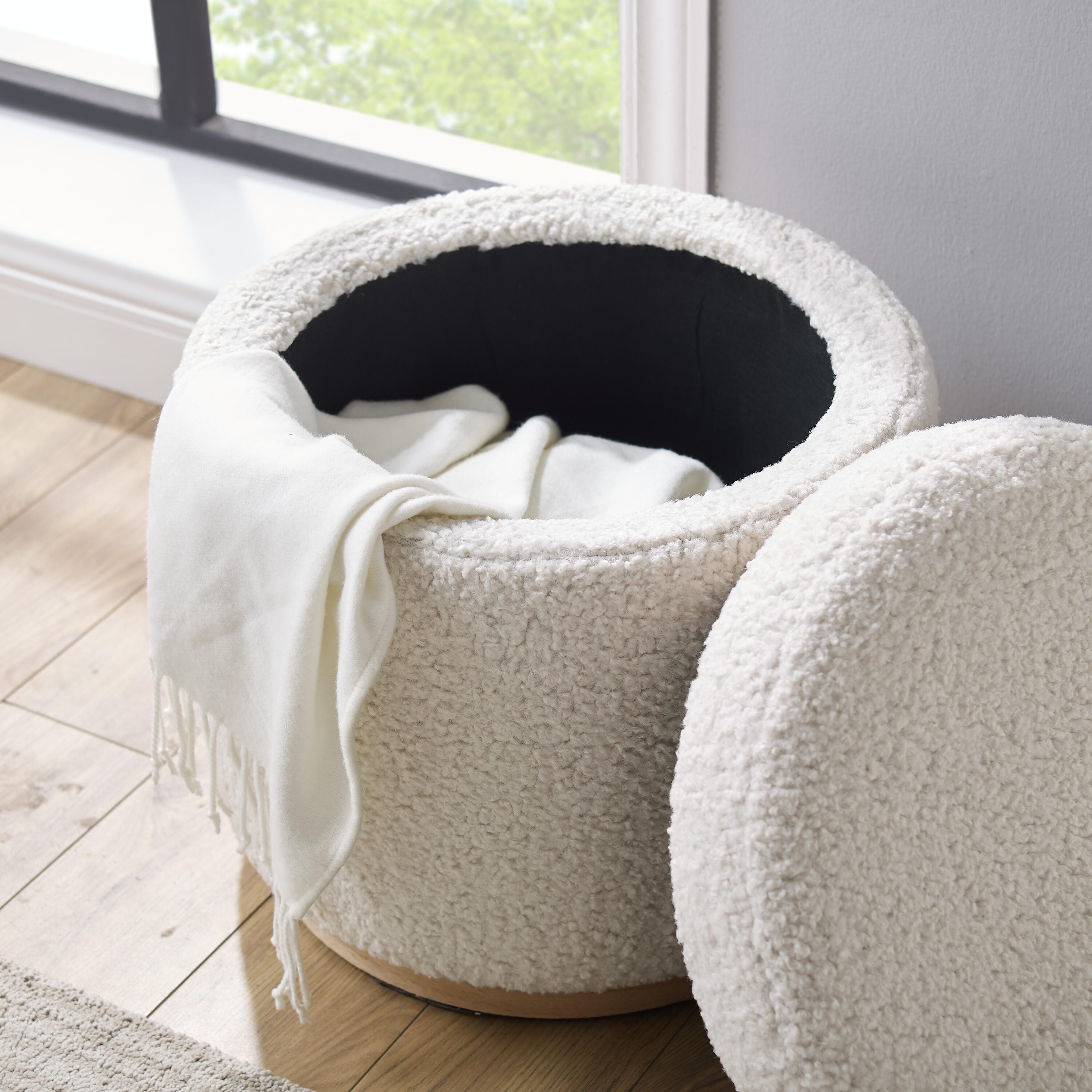 Linon Bridget Bridget Storage Ottoman, , large