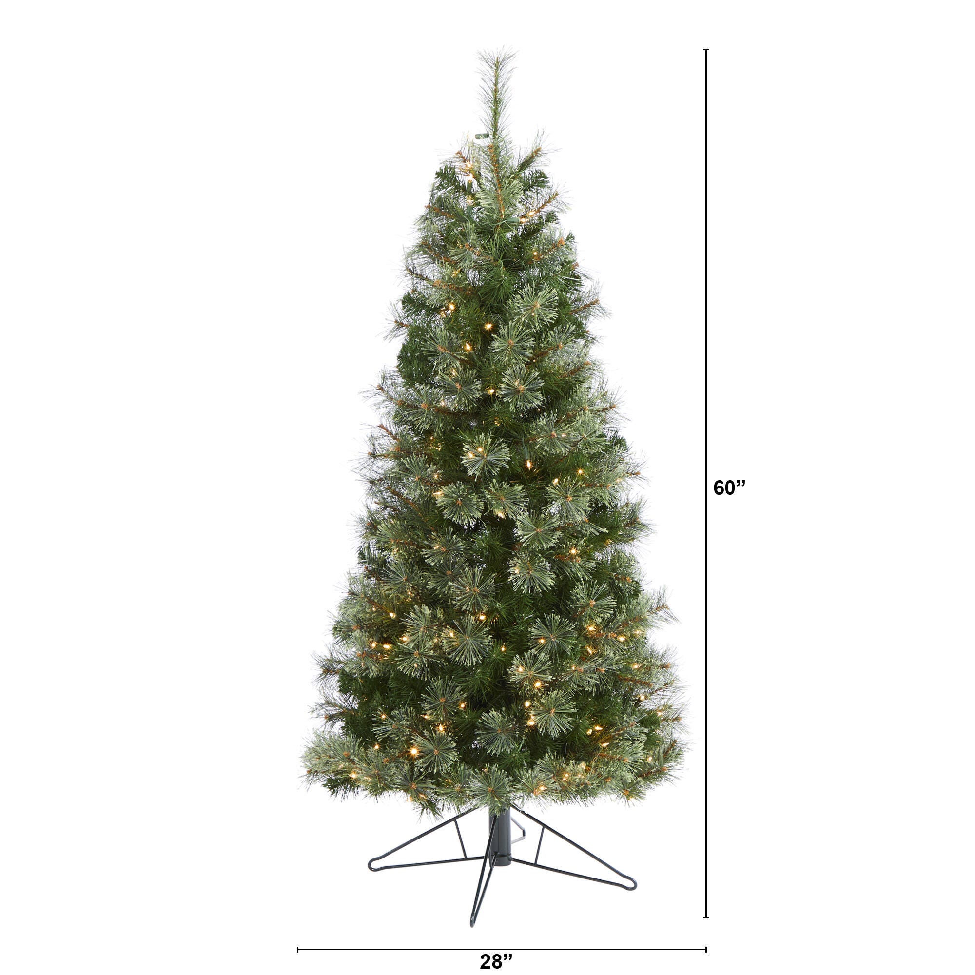 Nearly Natural 5 Ft. Cashmere Slim Artificial Christmas Tree, , large