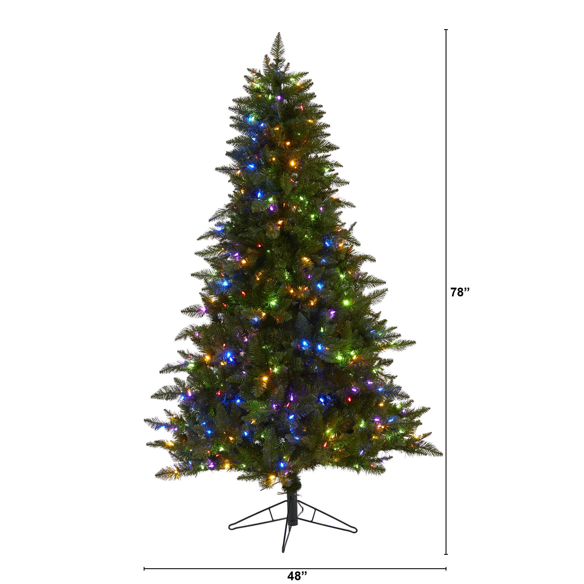 Nearly Natural 6.5 Ft. Vermont Spruce Artificial Christmas Tree, , large