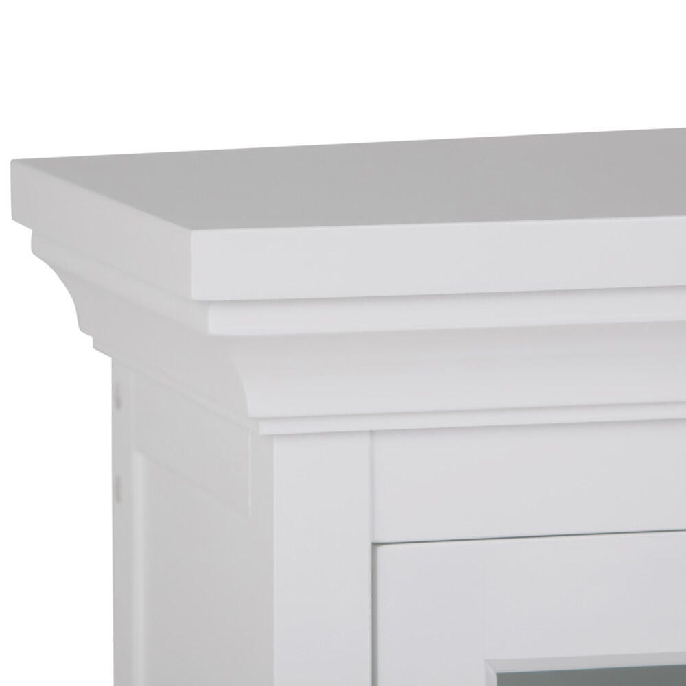 Simpli Home Avington Avington Two Door Wall Bath Cabinet with Cubbies, , large
