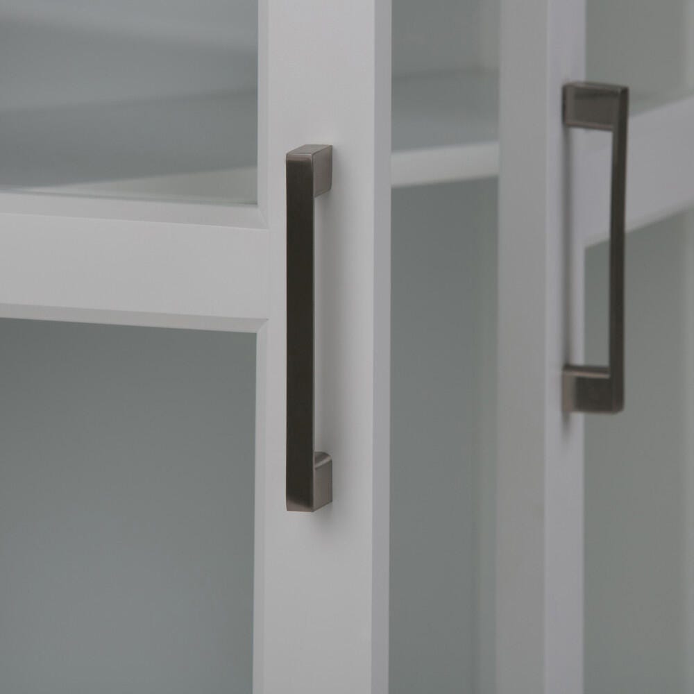 Simpli Home Avington Avington Two Door Wall Bath Cabinet with Cubbies, , large