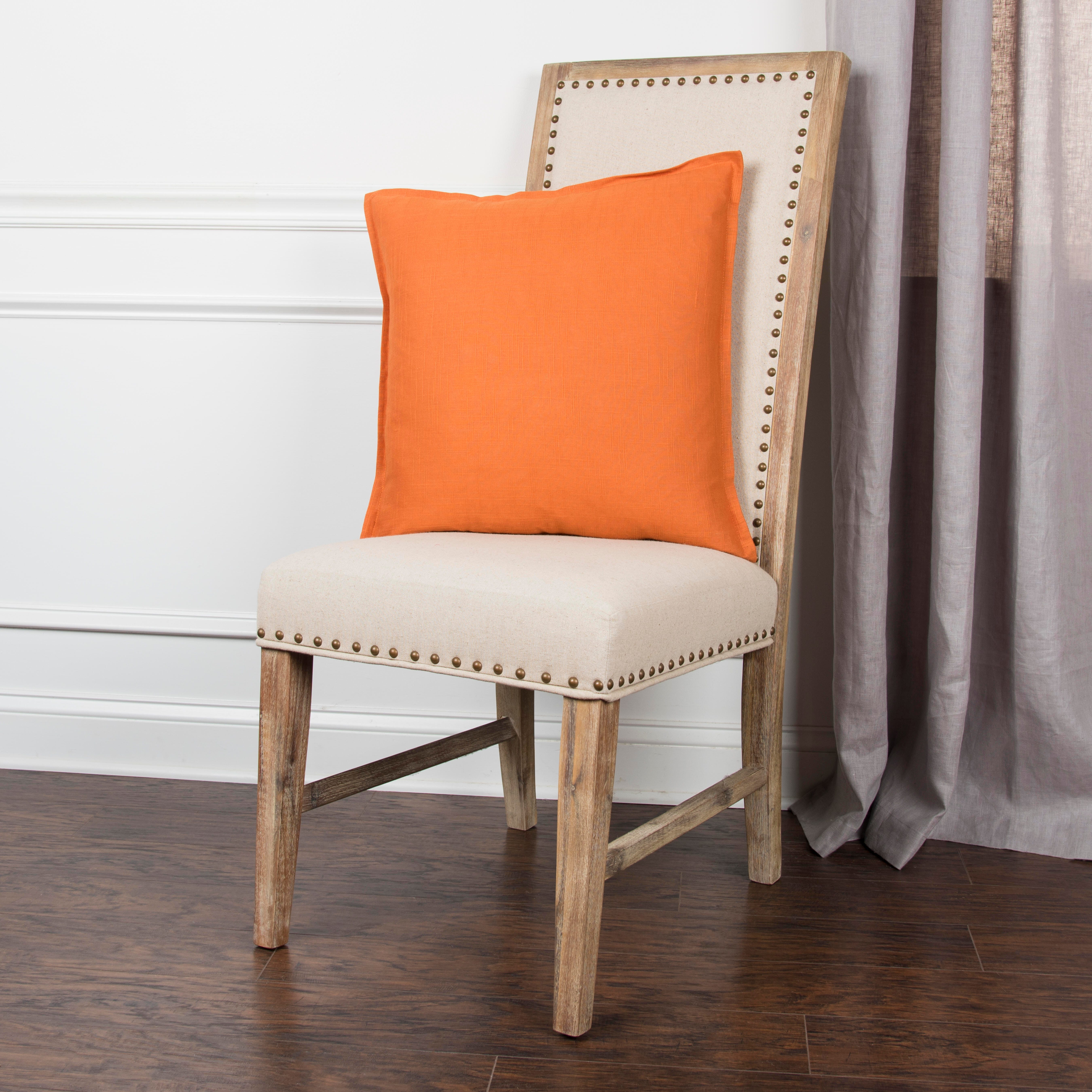 Rizzy Home 20"X20" Poly Filled Pillow, Orange, rollover