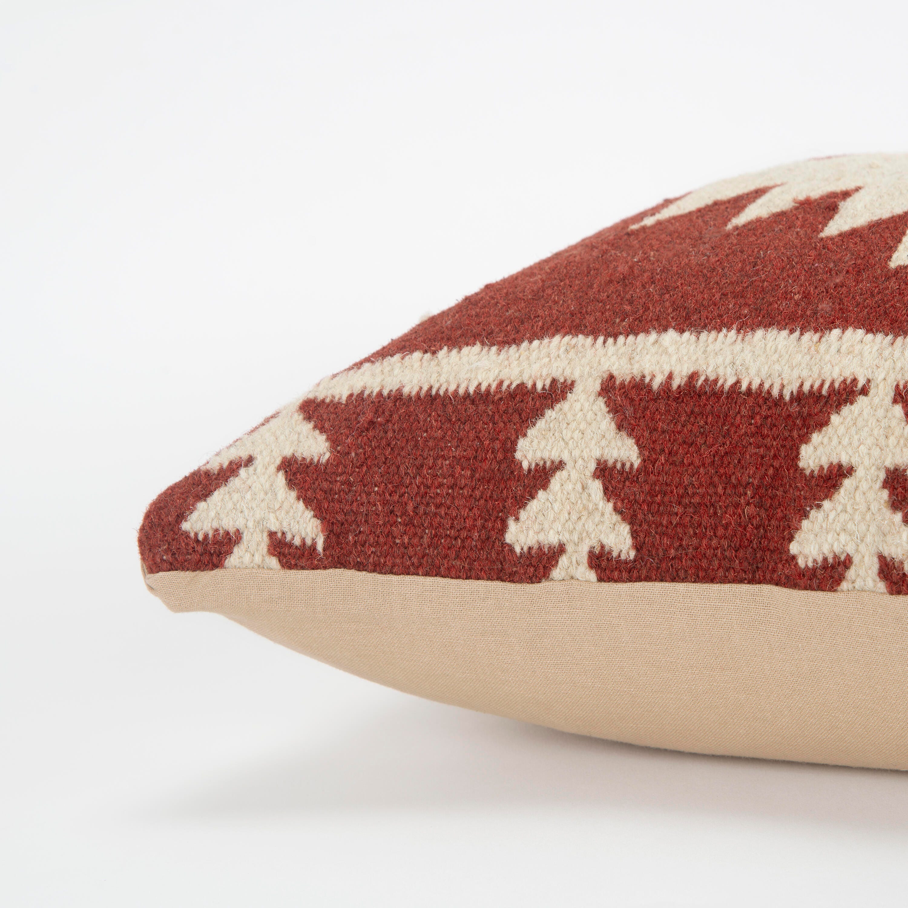 Rizzy Home 18"X18" Poly Filled Pillow, Red, large