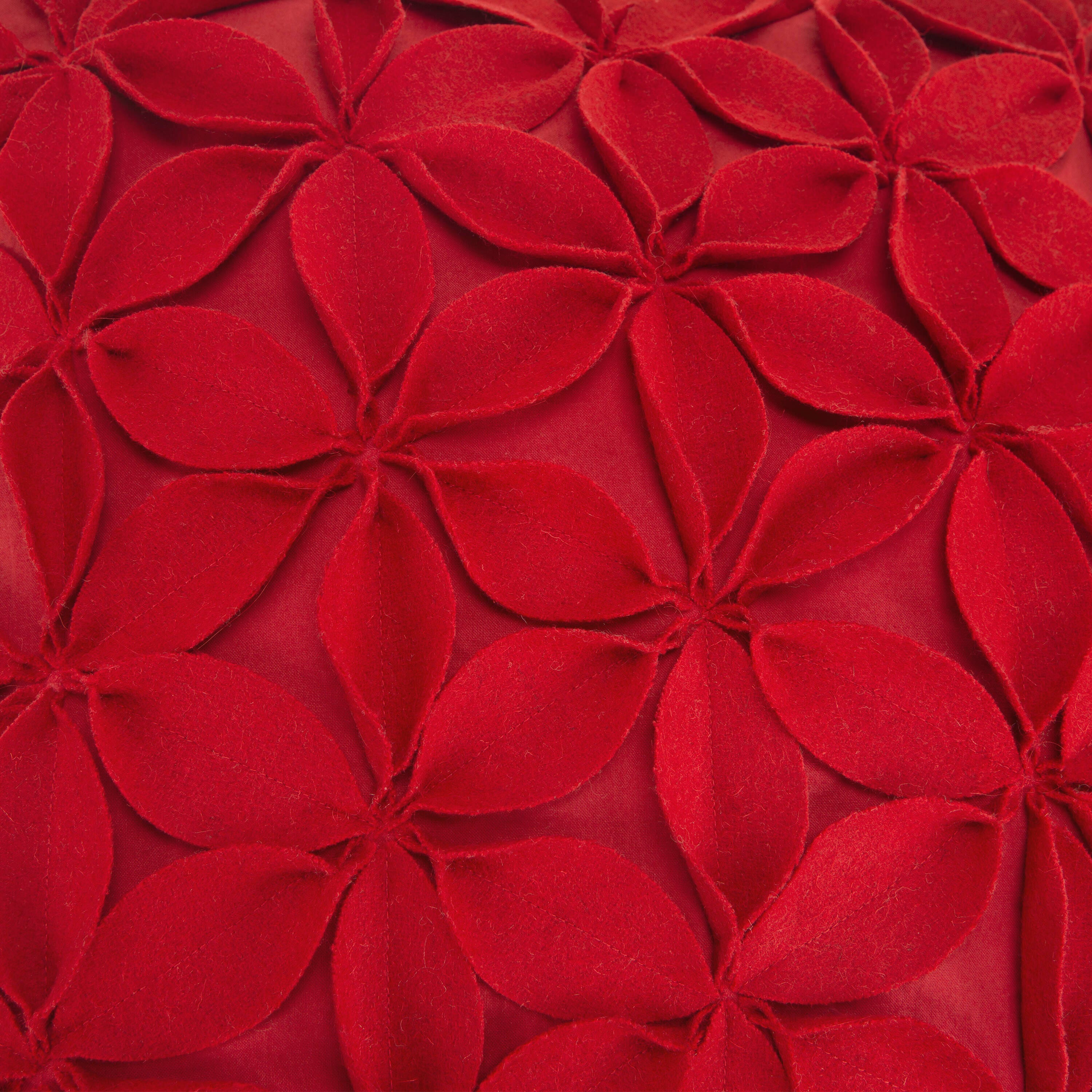 Rizzy Home 18"X18" Poly Filled Pillow, Red, large