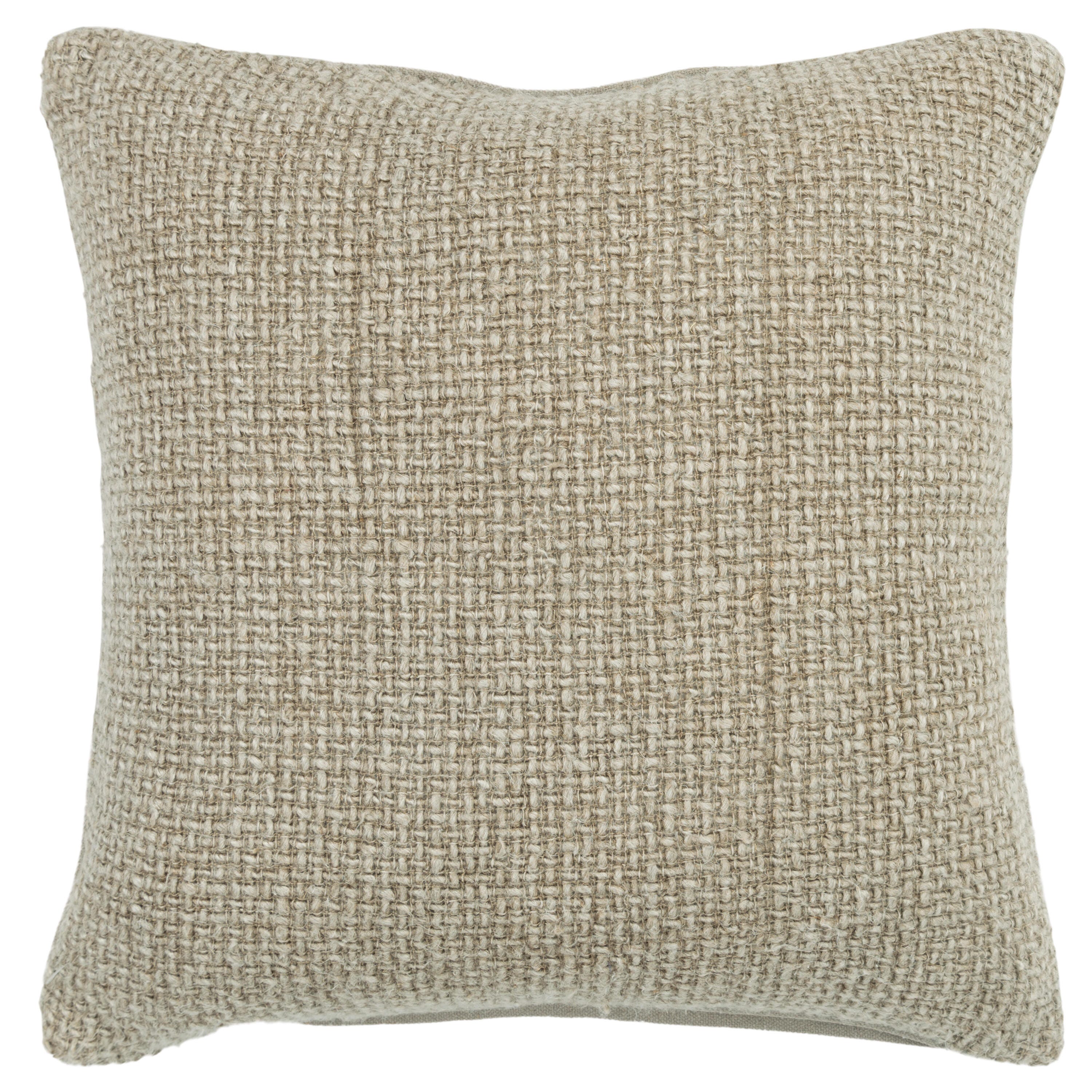 Rizzy Home 20"X20" Poly Filled Pillow, Brown/Beige, large