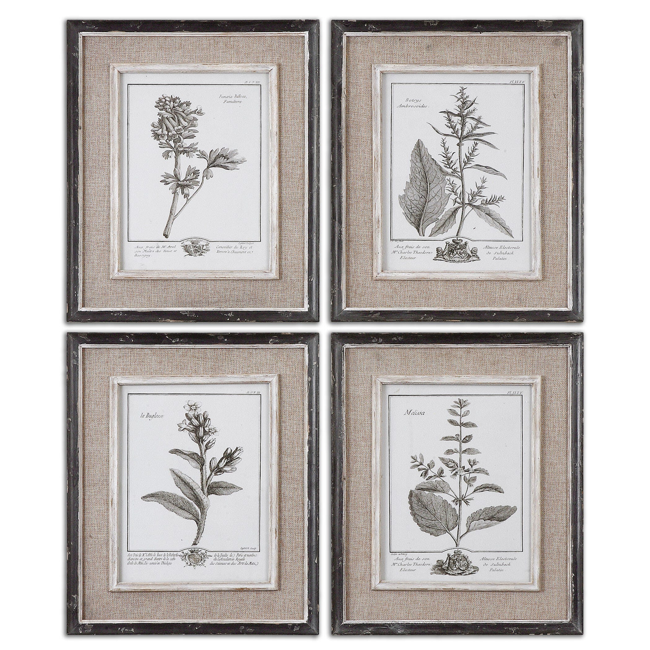 Uttermost Casual Grey Study Framed Art Set of 4, , large
