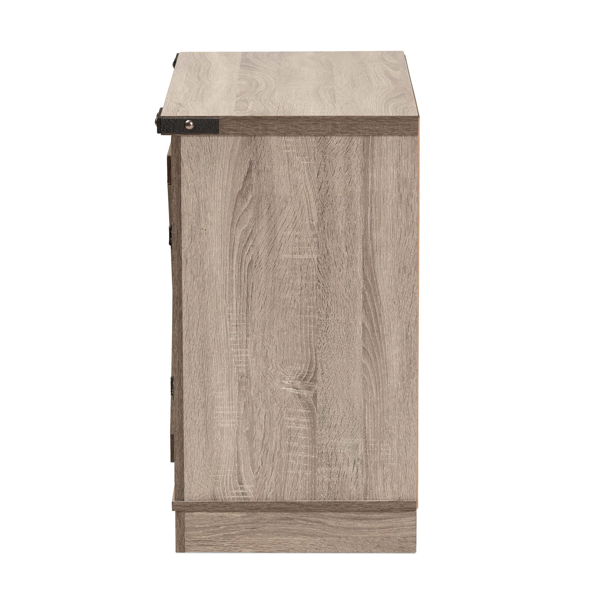 Baxton Studio Wayne 2-Door Shoe Storage Cabinet, , large