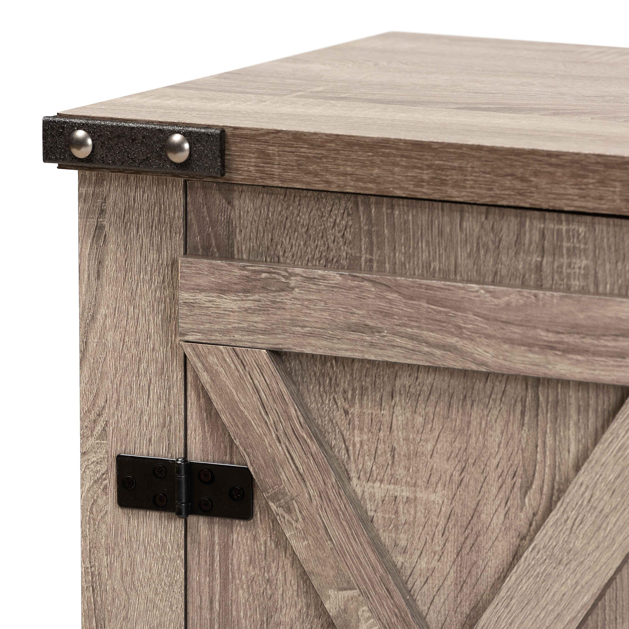 Baxton Studio Wayne 2-Door Shoe Storage Cabinet, , large