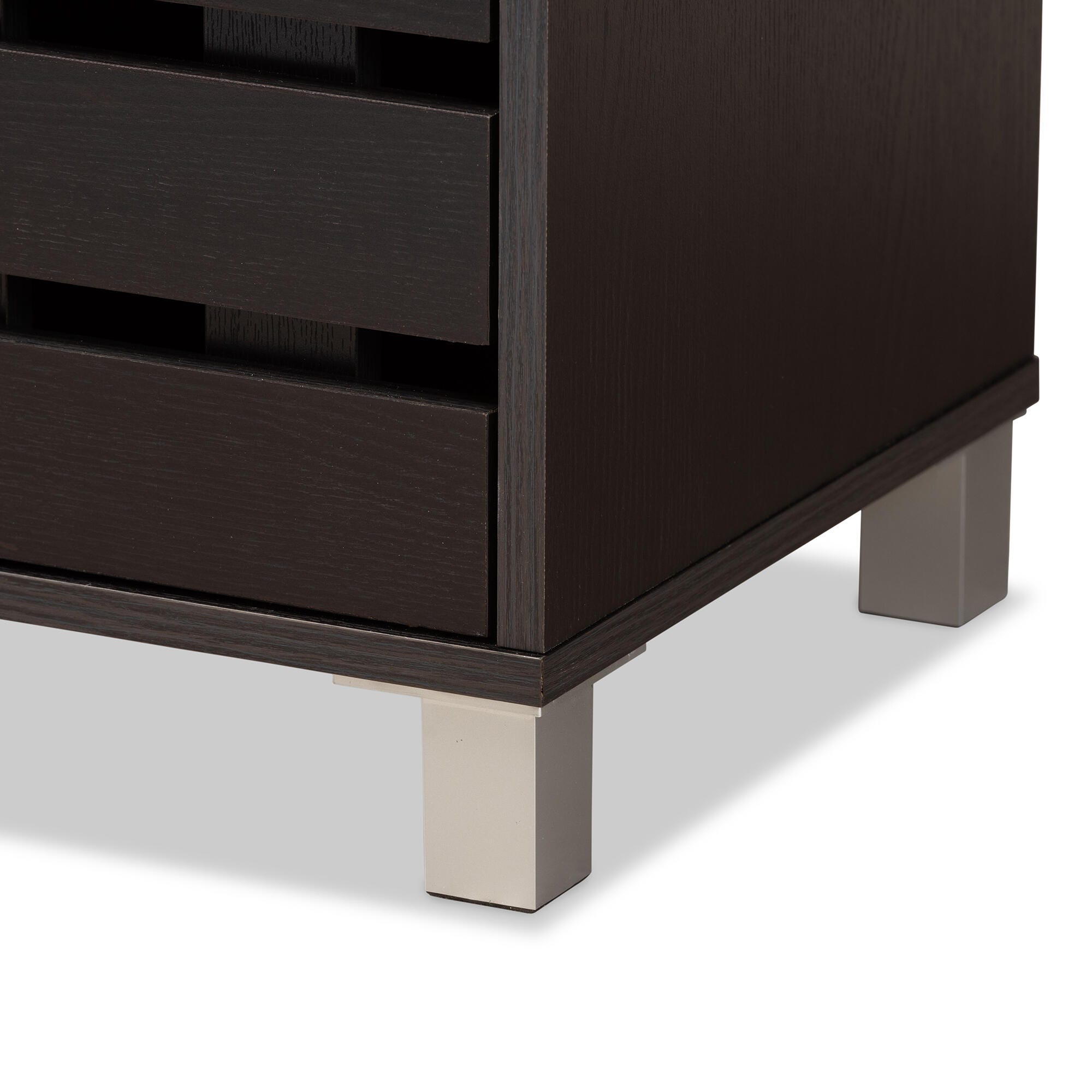Baxton Studio Ernest 2-Door Shoe Storage Cabinet, , large