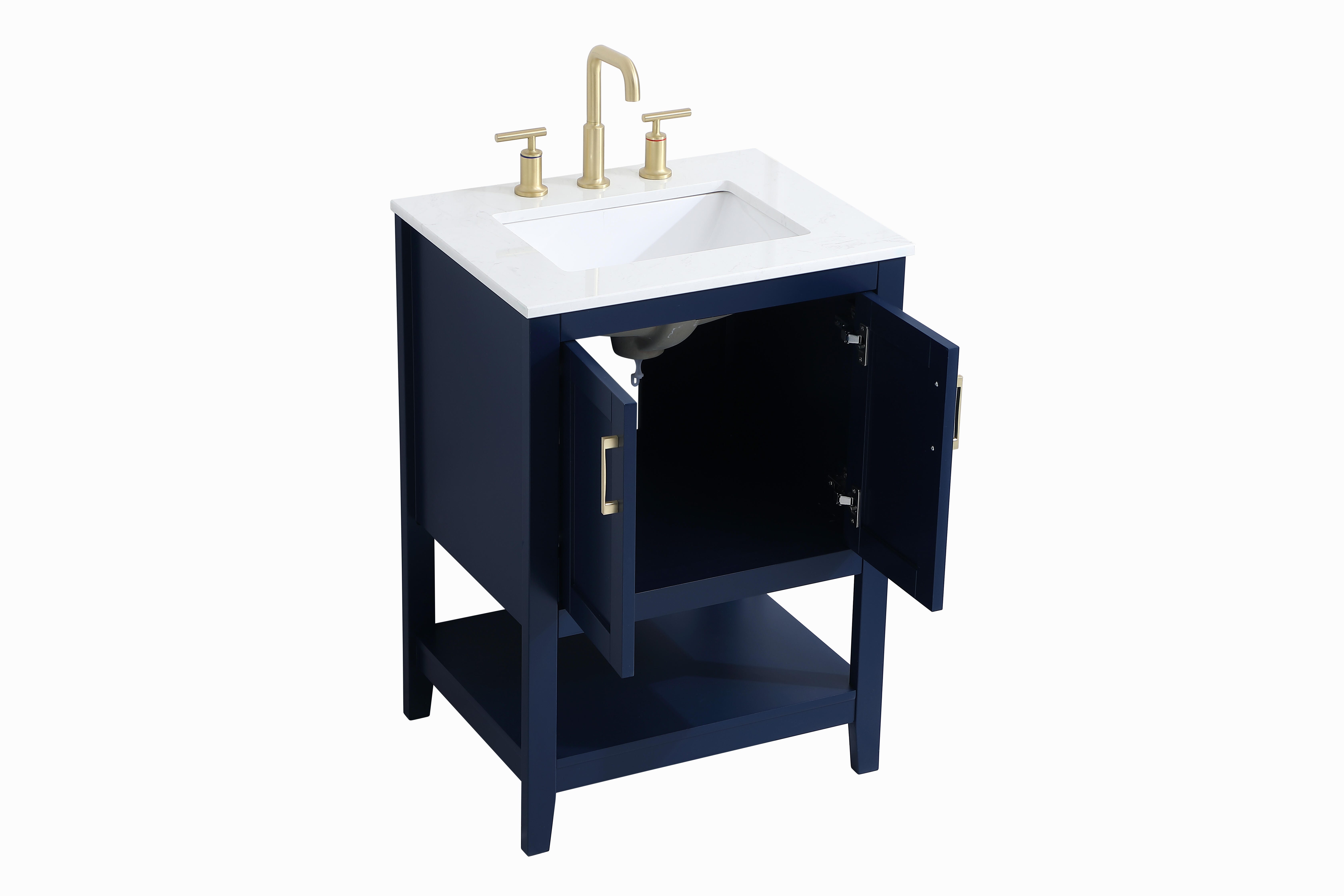 Aubrey 24" Single Bathroom Vanity, Blue, large