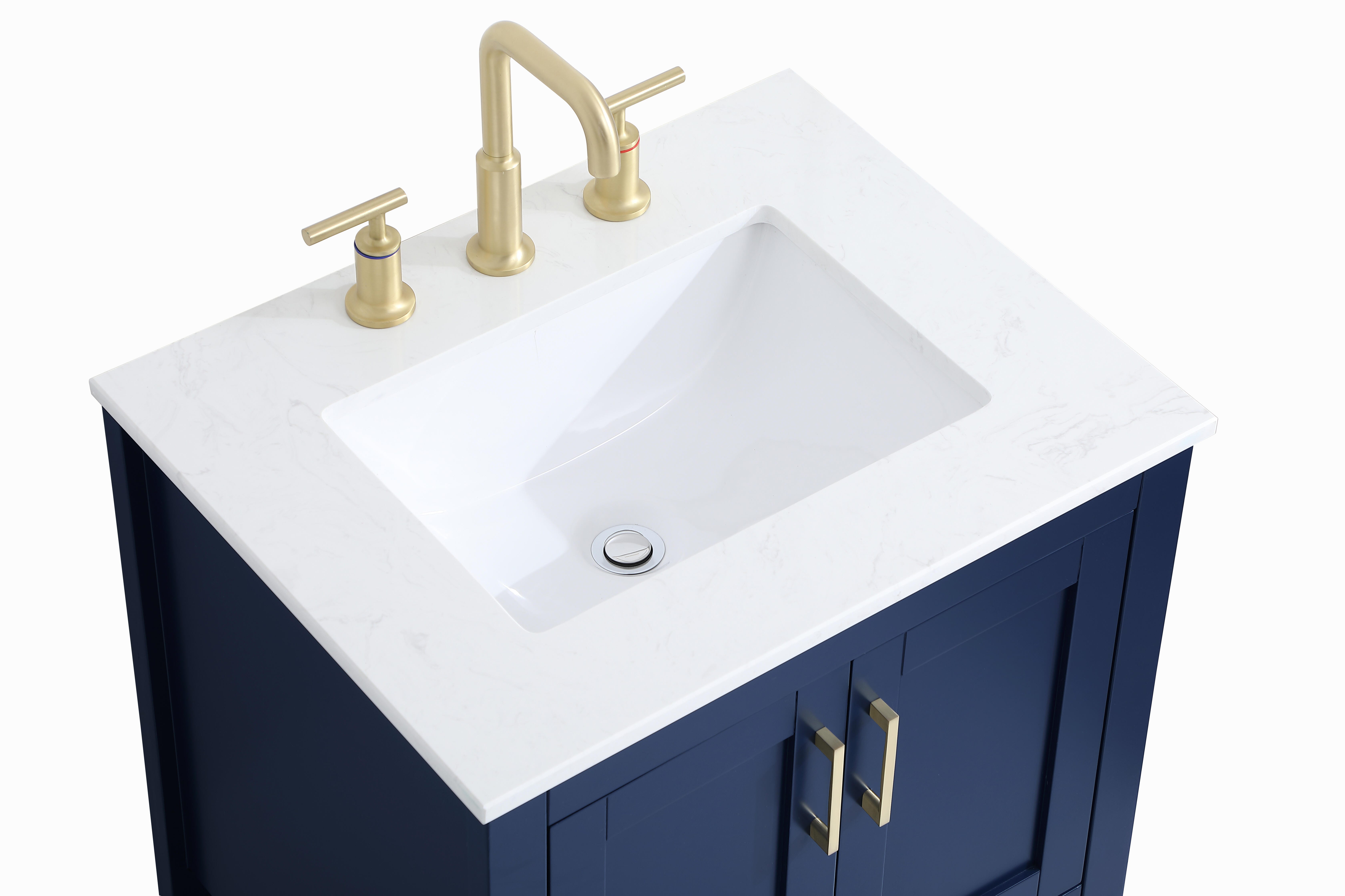 Aubrey 24" Single Bathroom Vanity, Blue, large