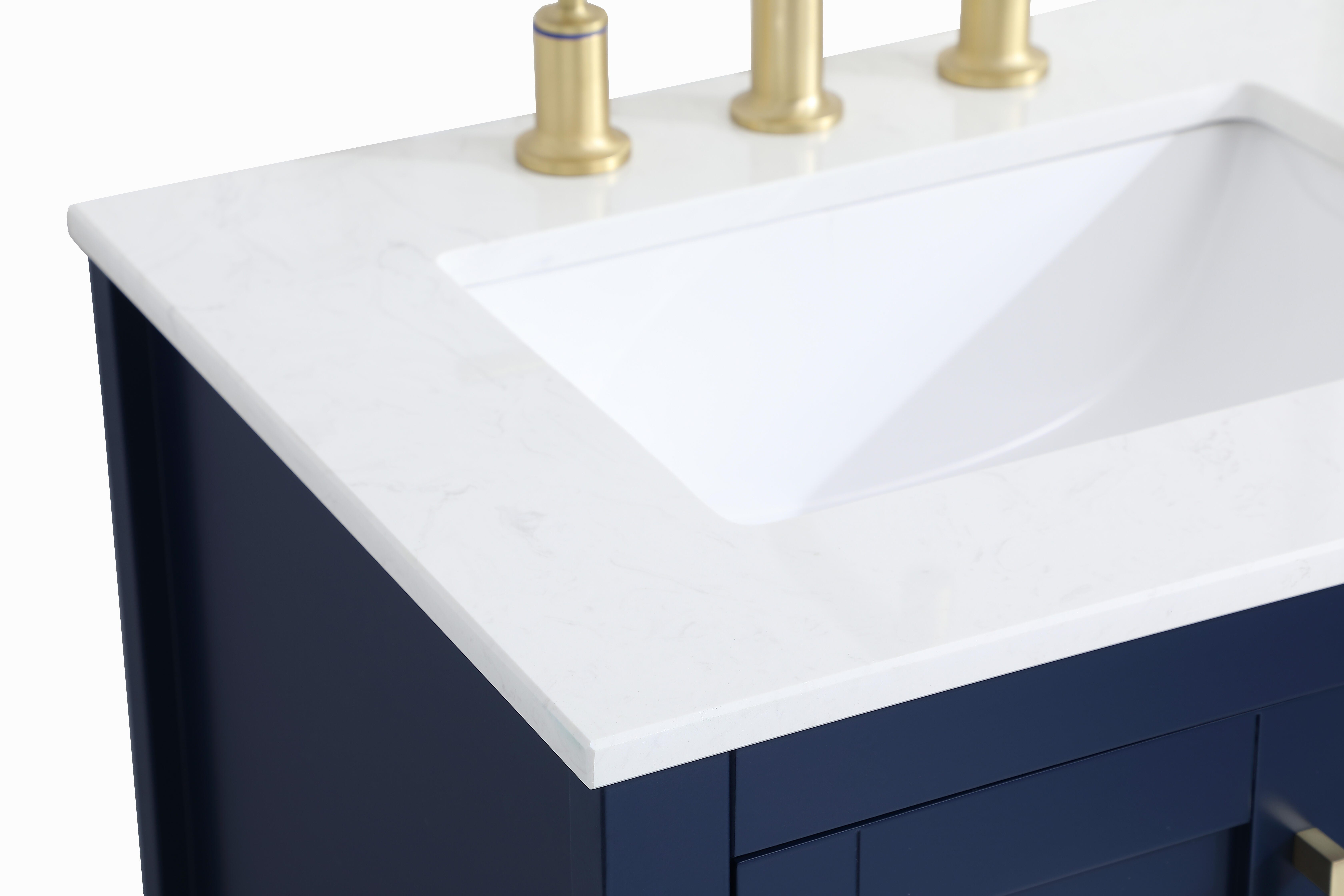 Aubrey 24" Single Bathroom Vanity, Blue, large