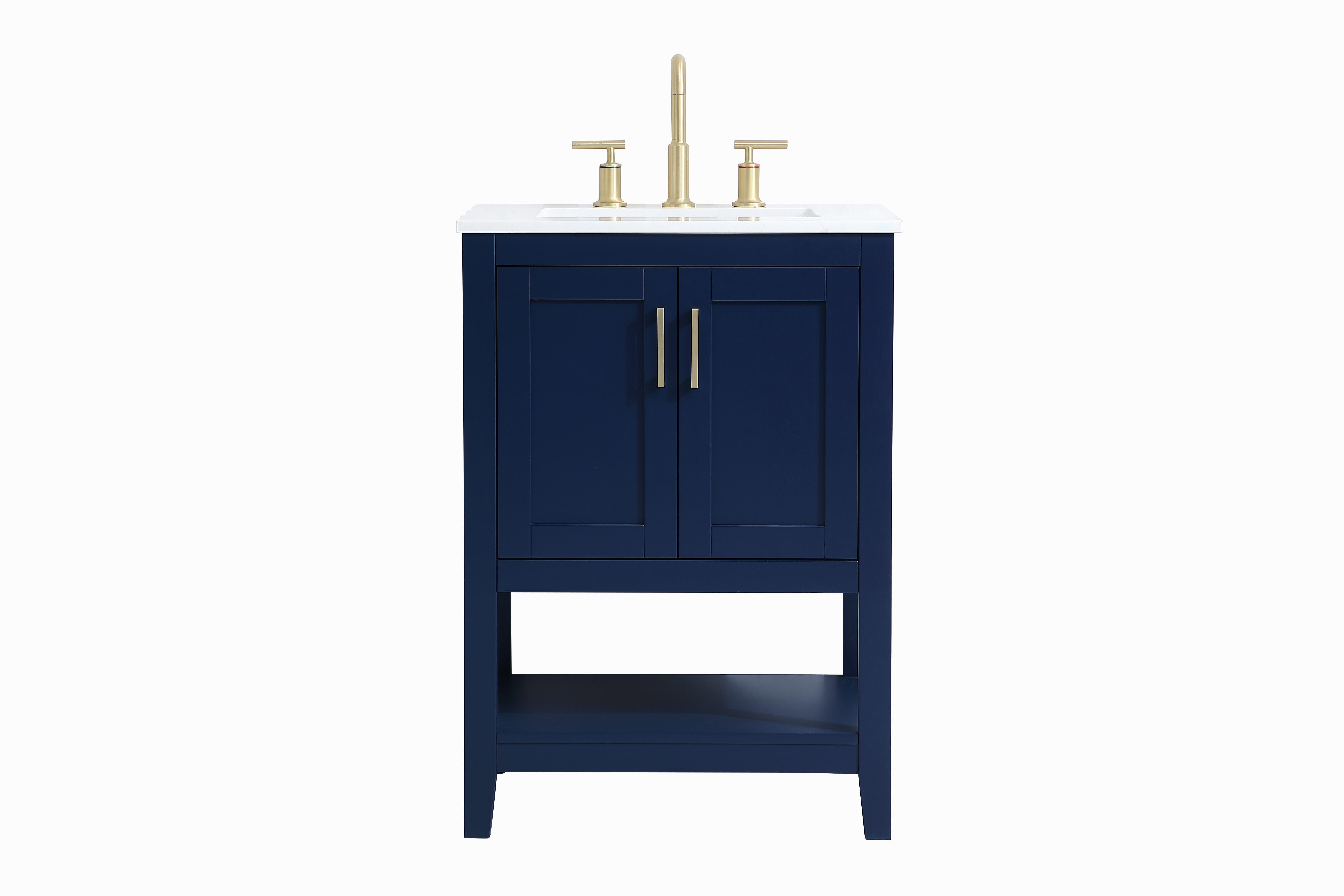 Aubrey 24" Single Bathroom Vanity, Blue, large