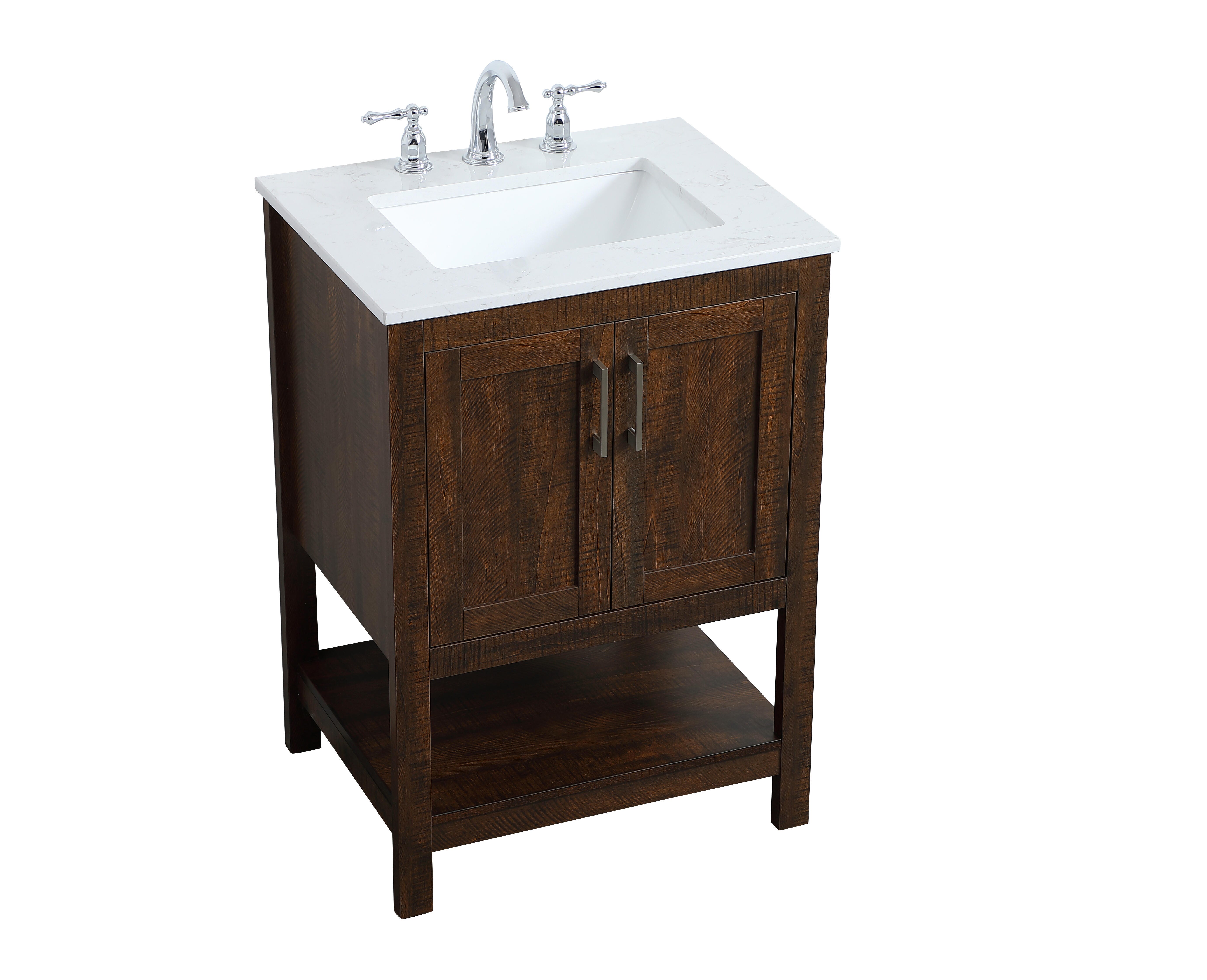 Aubrey 24" Single Bathroom Vanity, Espresso, large