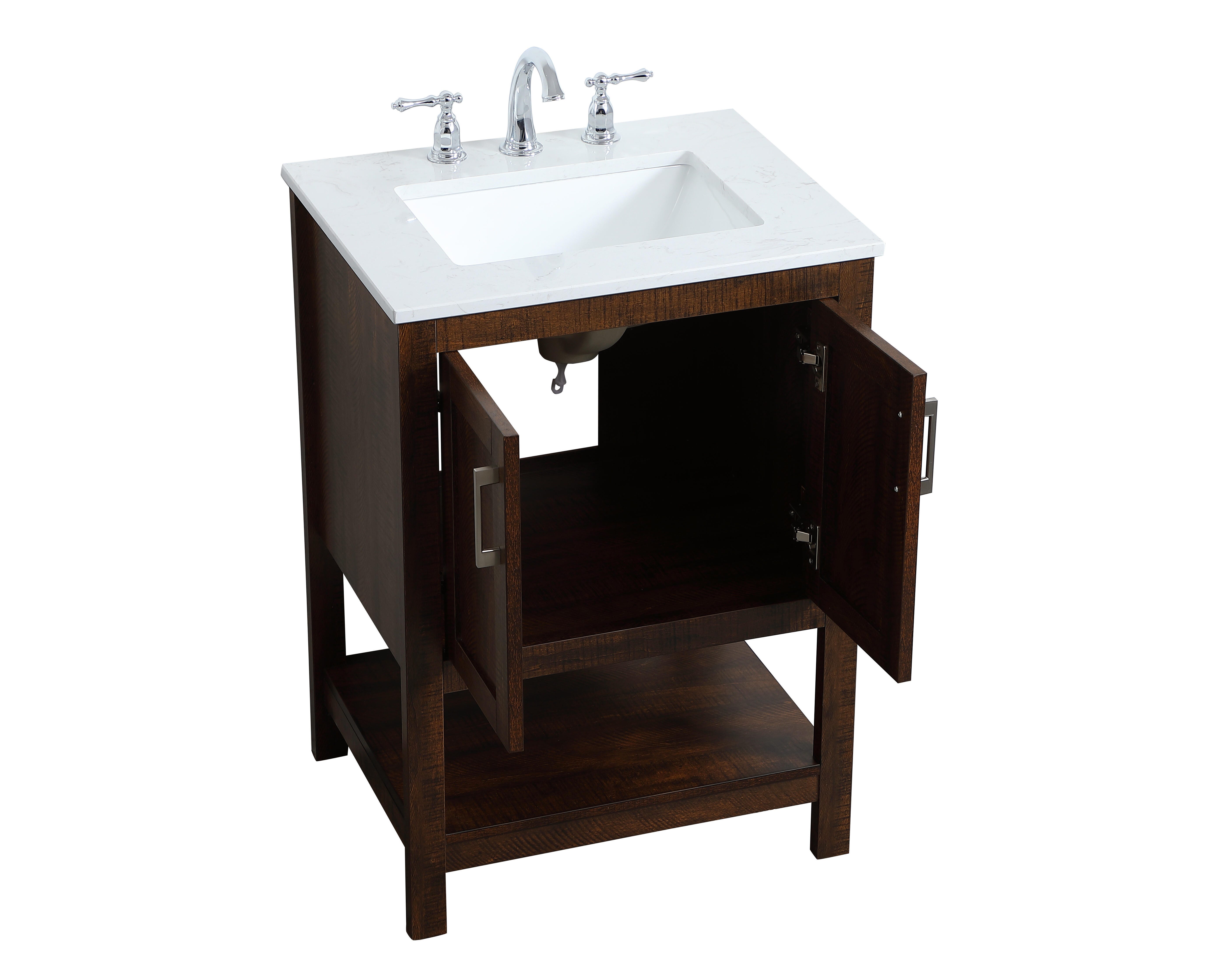 Aubrey 24" Single Bathroom Vanity, Espresso, large