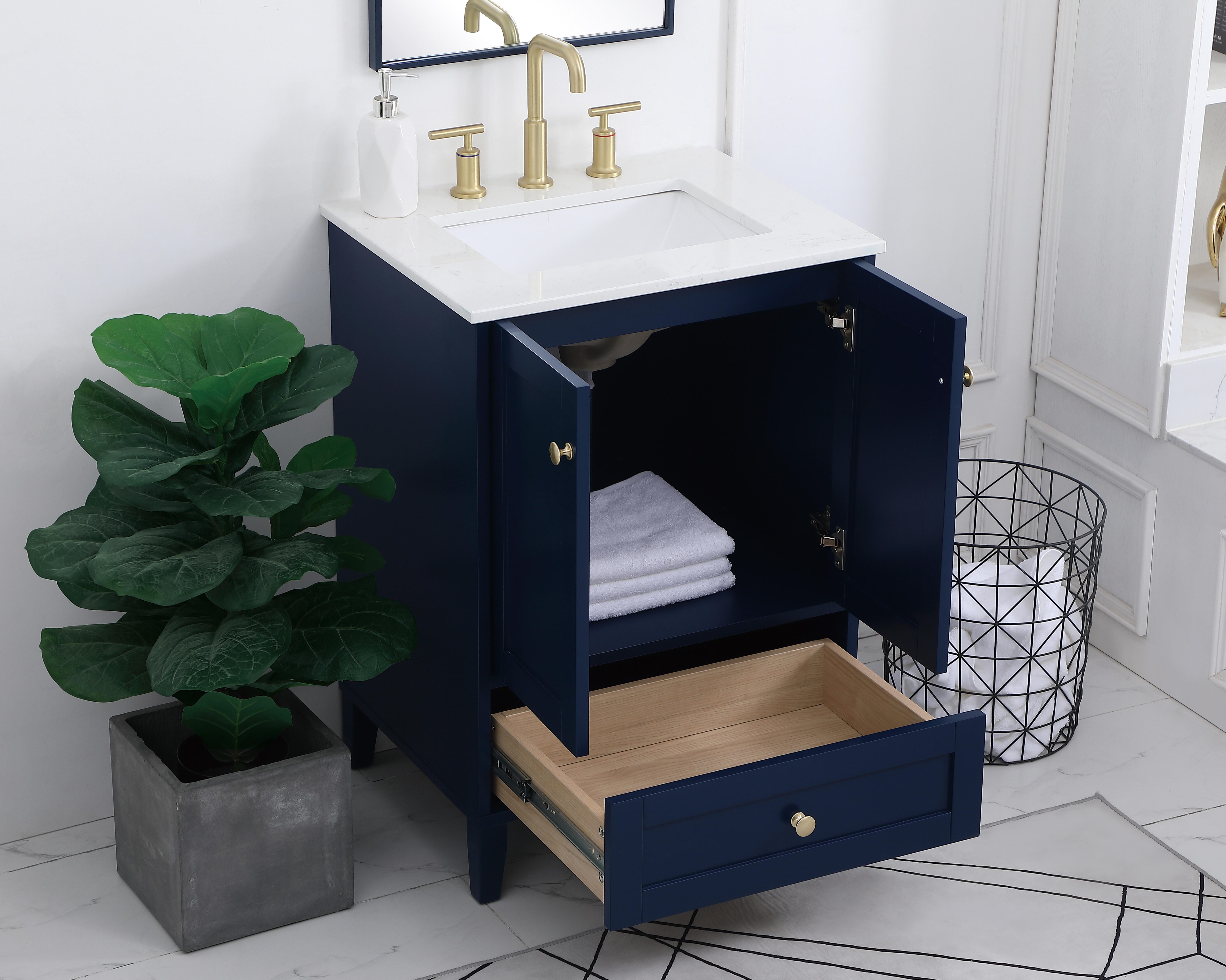Sommerville  24" Single Bathroom Vanity, Blue, large