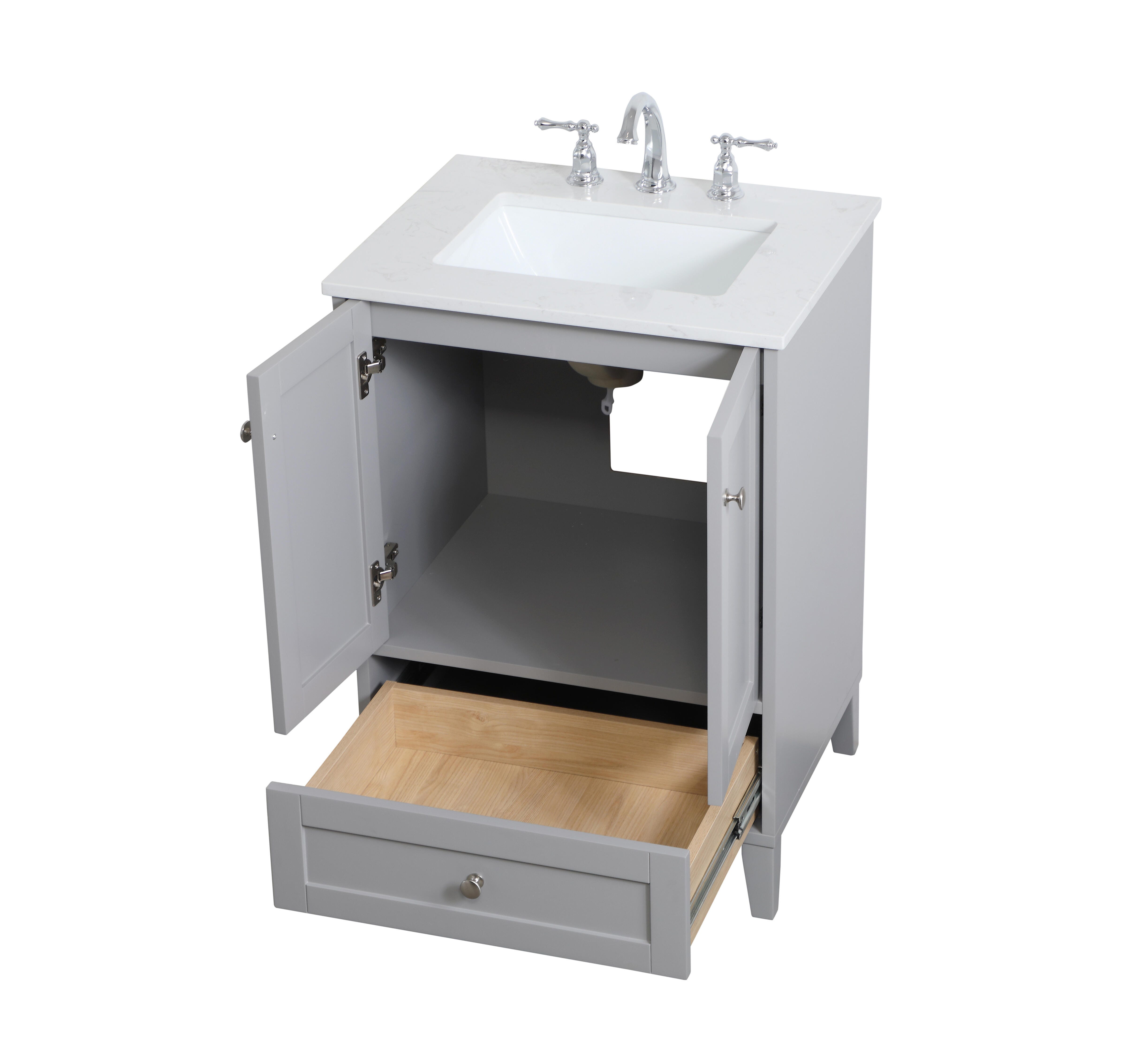 Sommerville  24" Single Bathroom Vanity, Gray, large
