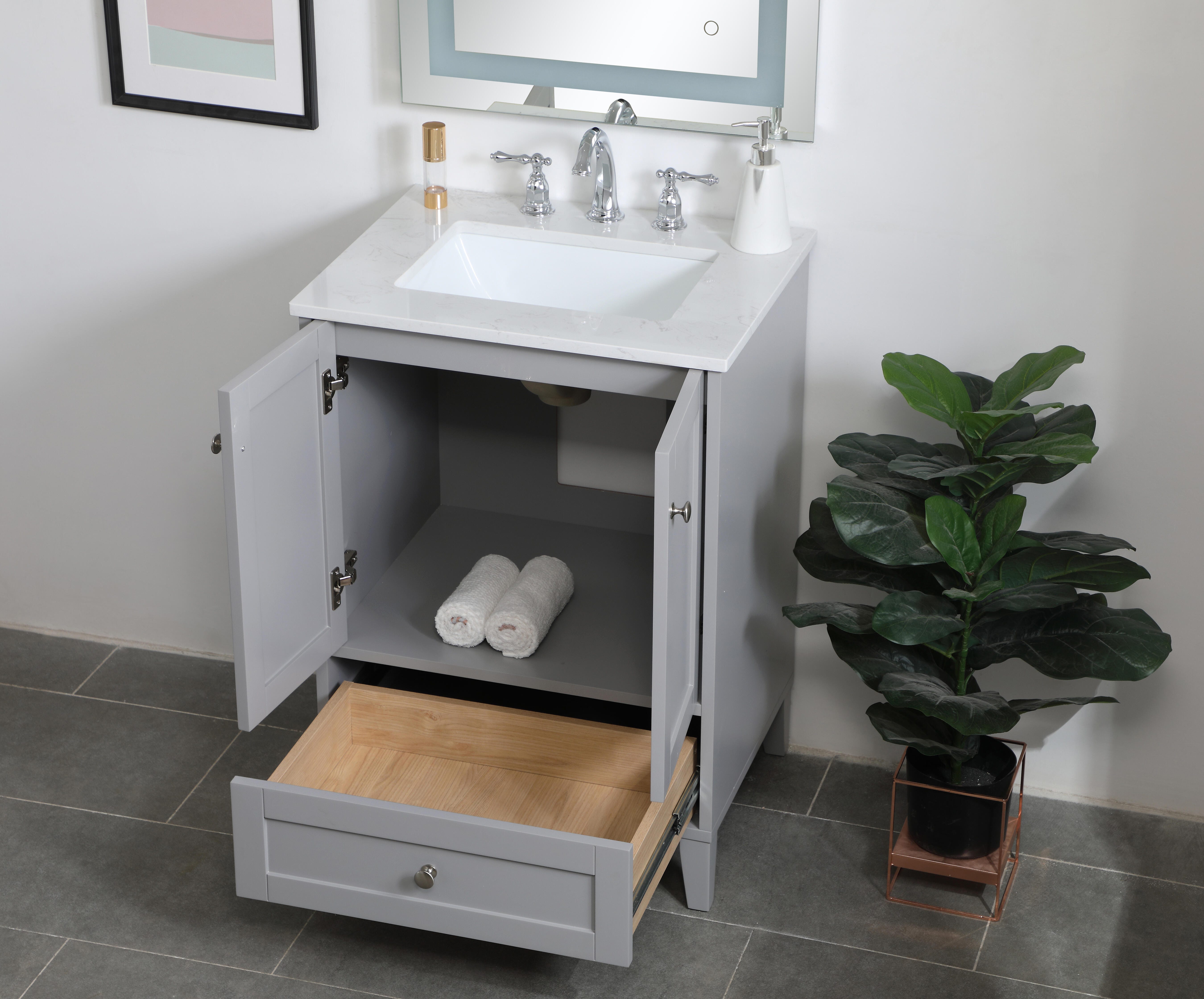 Sommerville  24" Single Bathroom Vanity, Gray, large