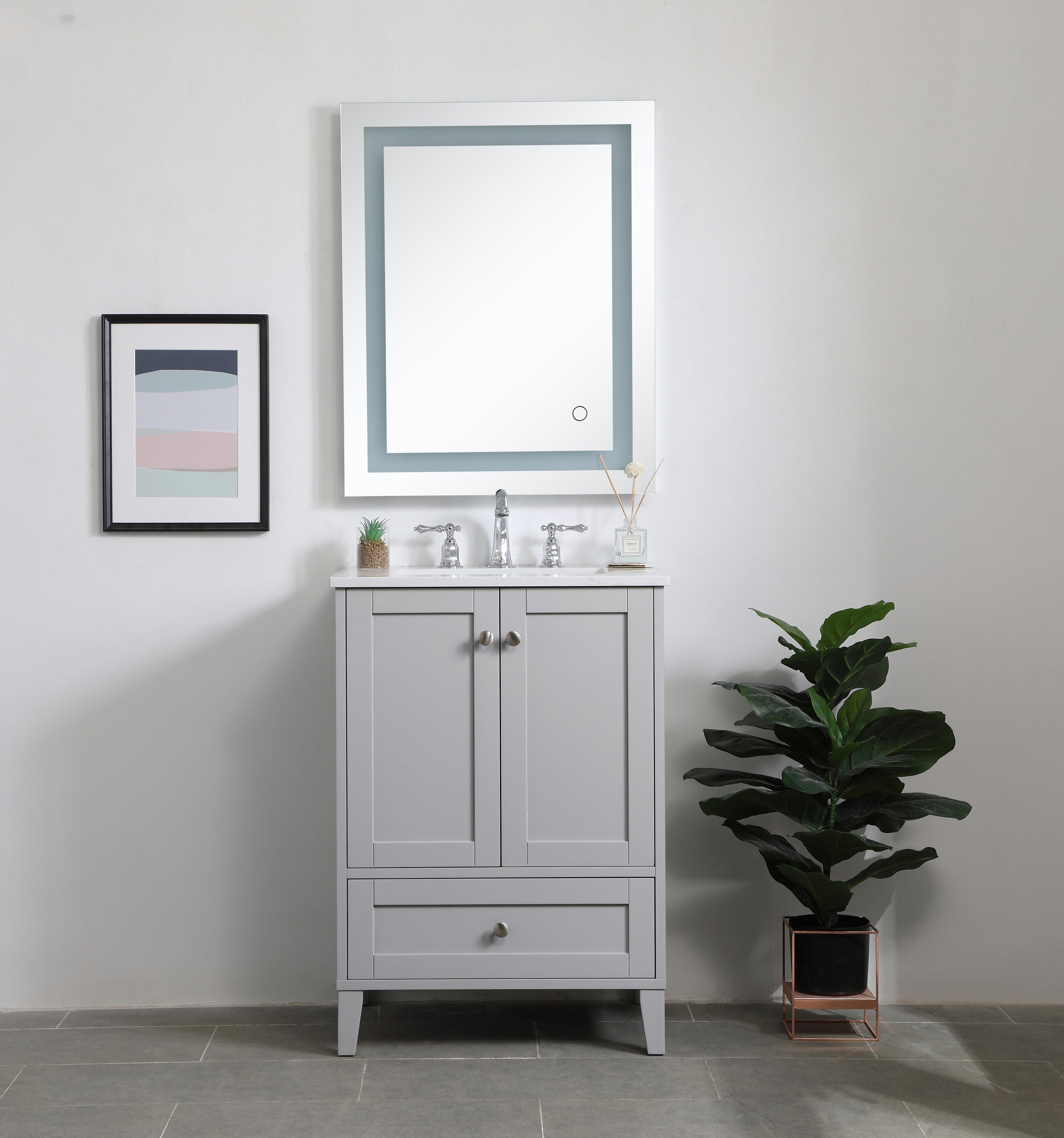 Sommerville  24" Single Bathroom Vanity, Gray, large