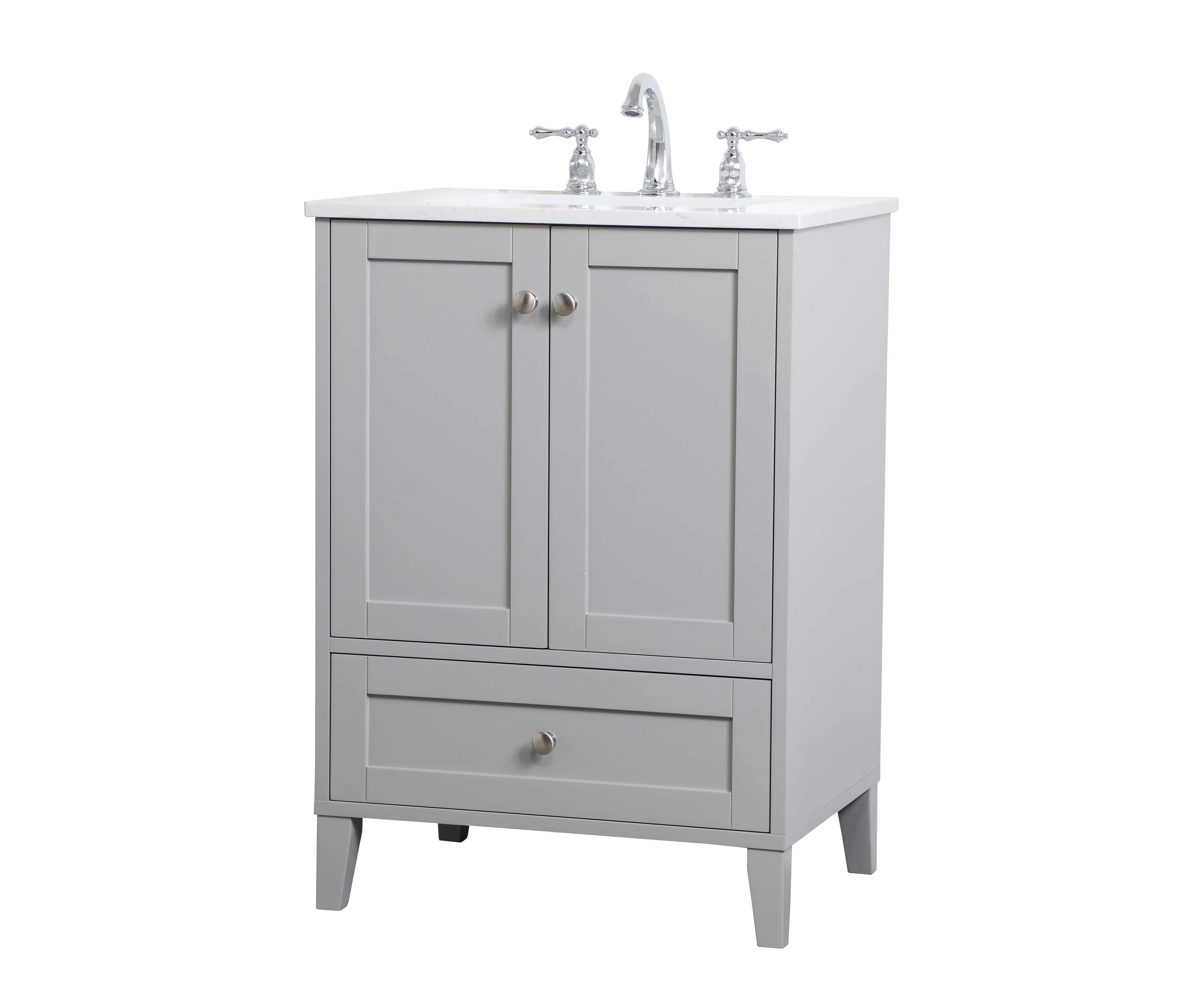 Sommerville  24" Single Bathroom Vanity, Gray, large