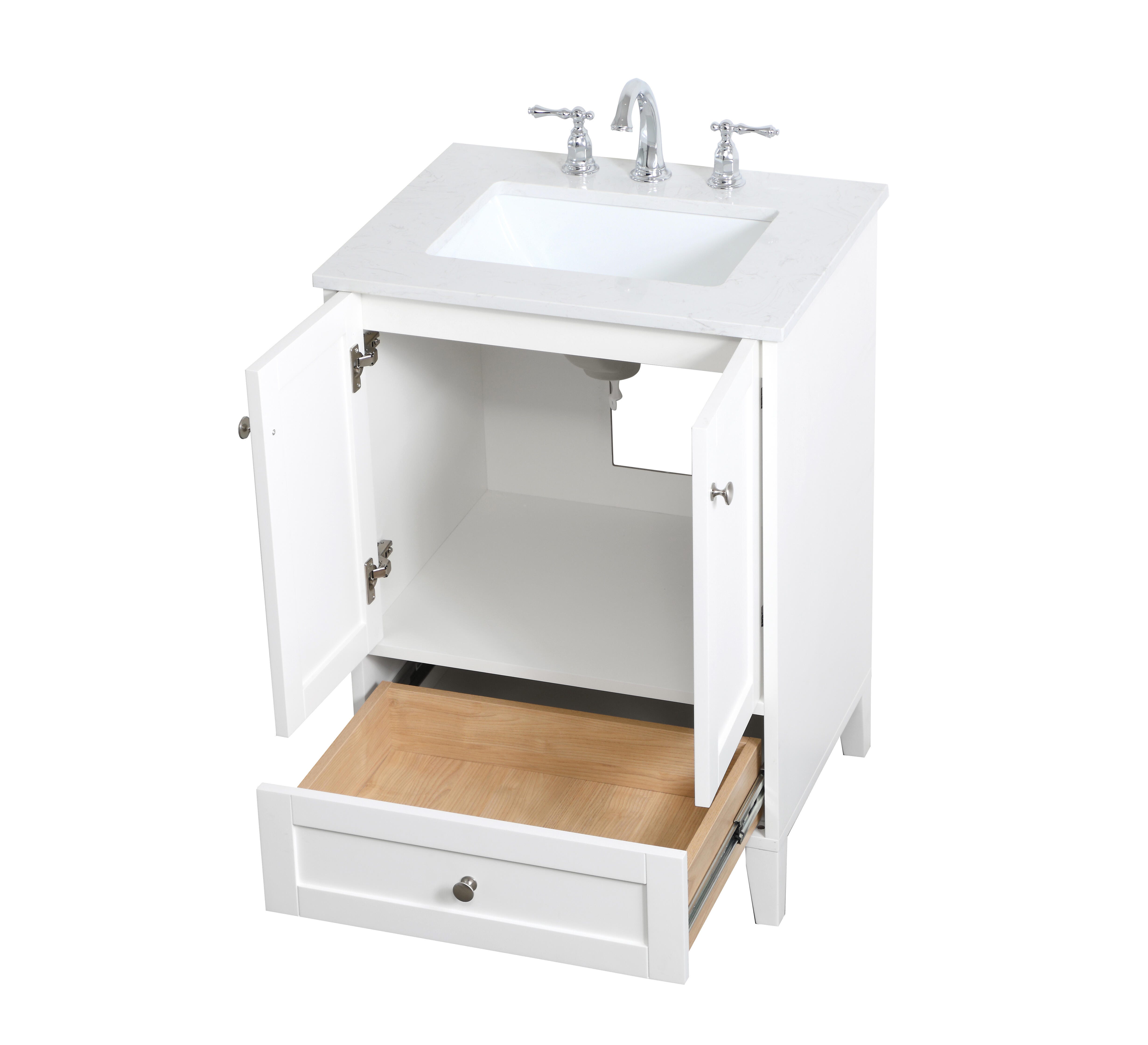 Sommerville  24" Single Bathroom Vanity, White, large