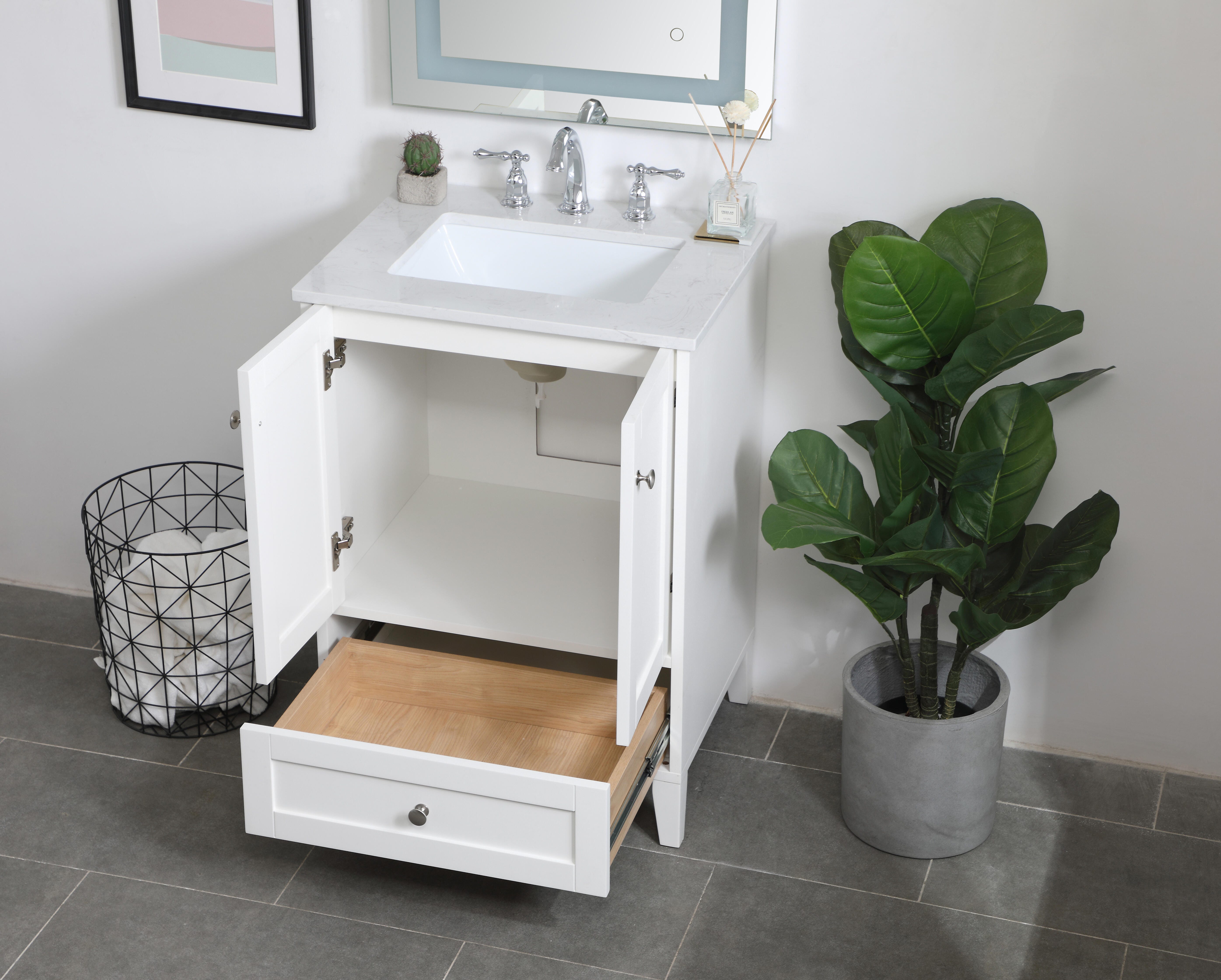 Sommerville  24" Single Bathroom Vanity, White, large