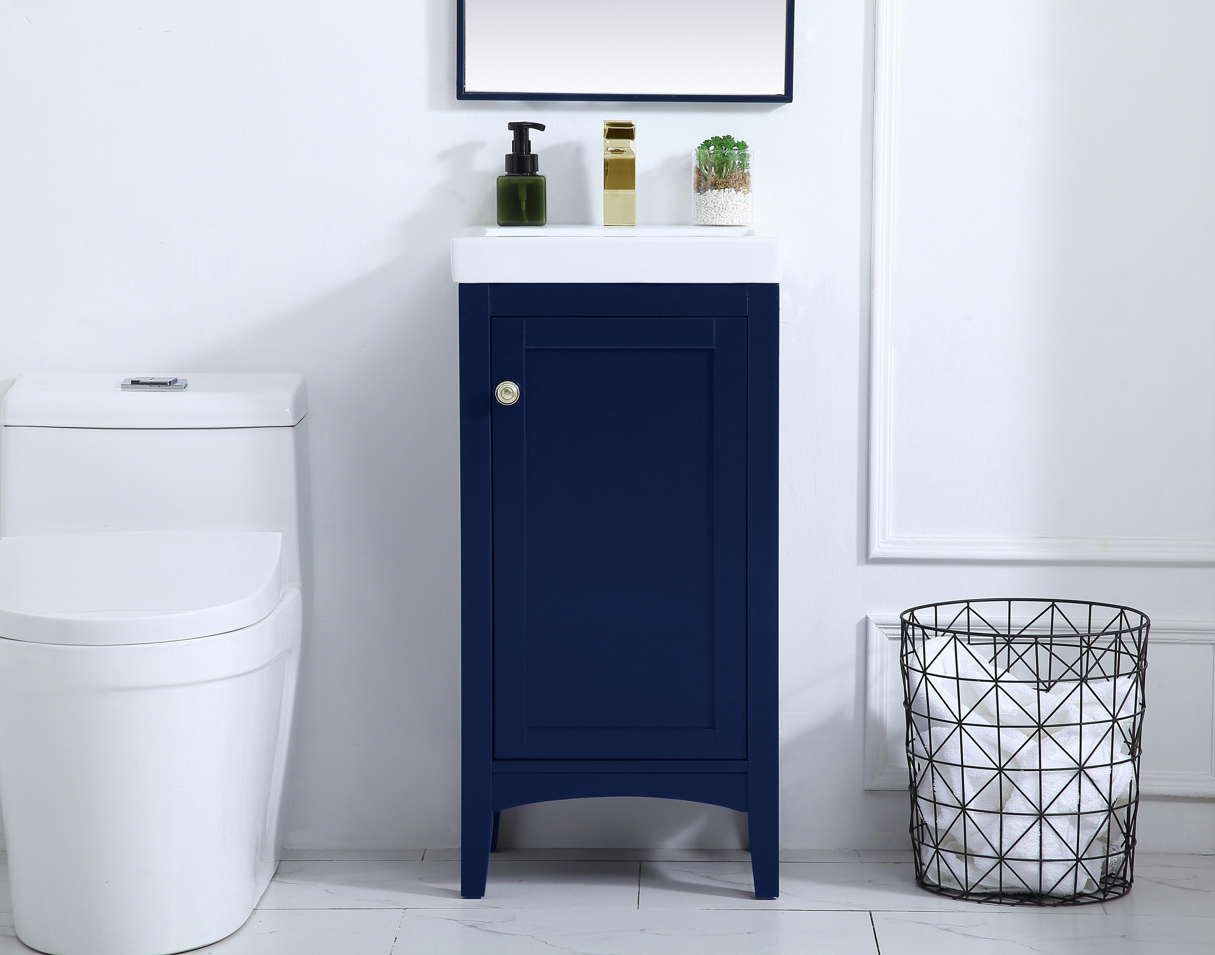 Mod 17.5" Bathroom Vanity, Blue, large