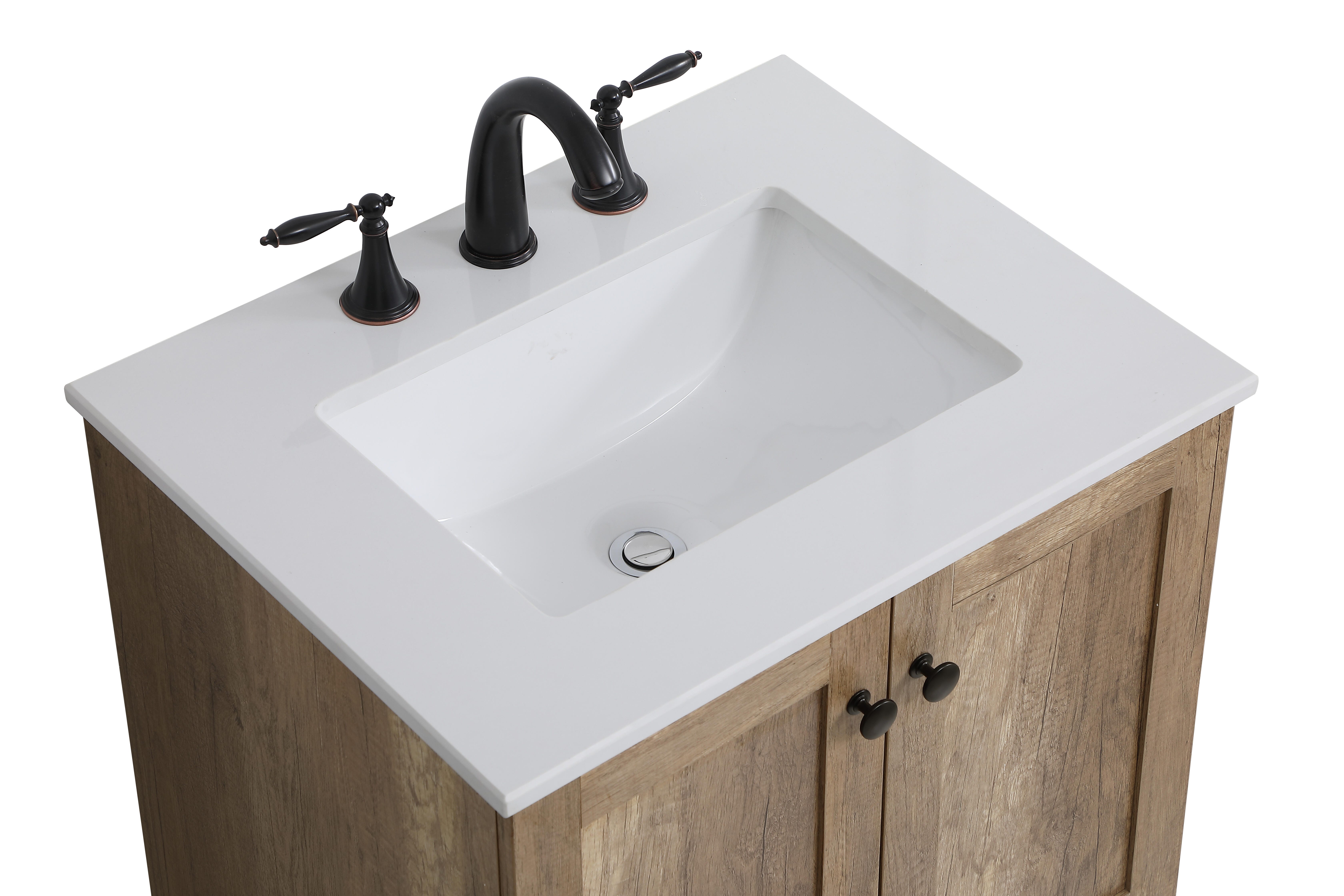 Weathered 24" Single Bathroom Vanity, Natural Oak, large