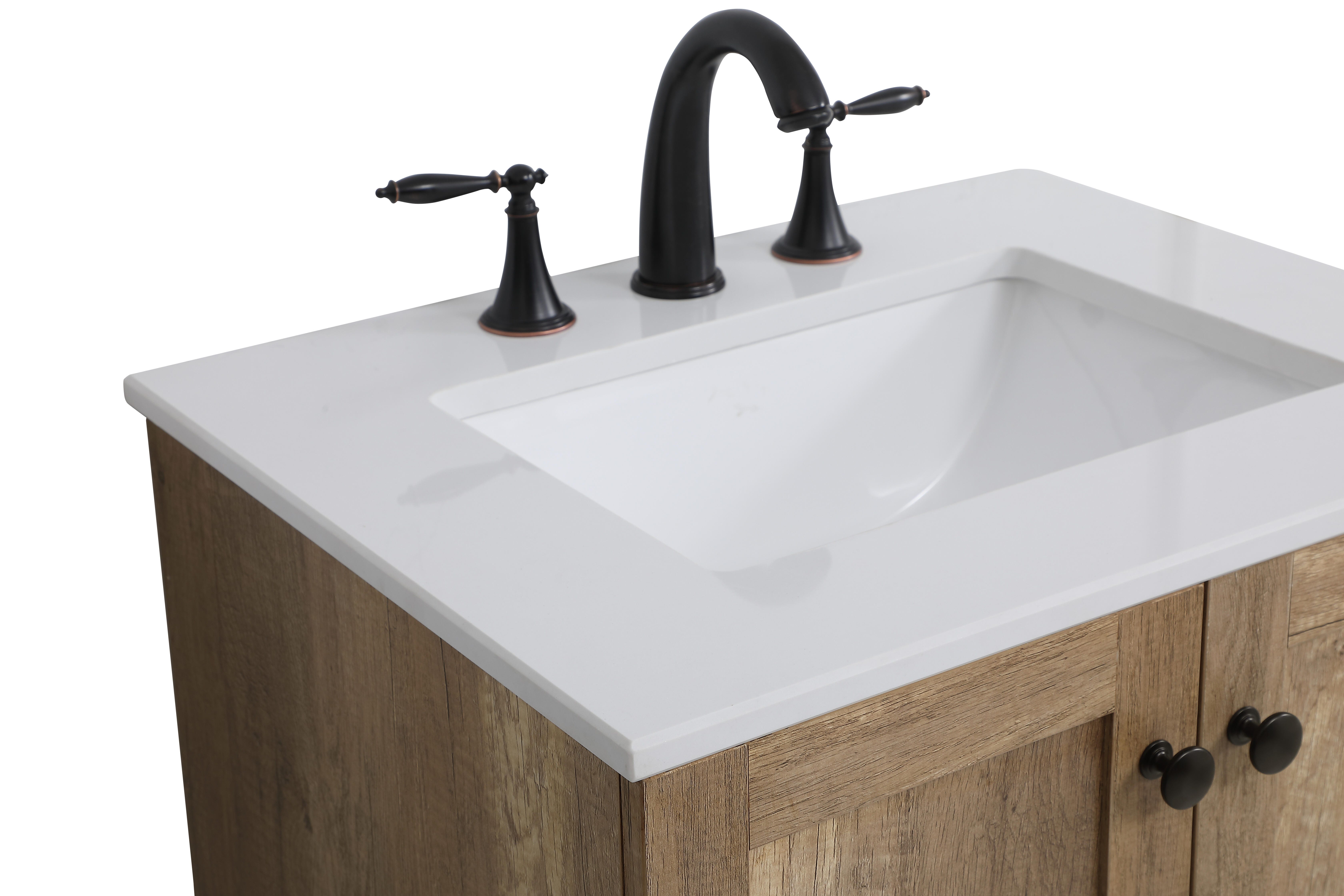 Weathered 24" Single Bathroom Vanity, Natural Oak, large