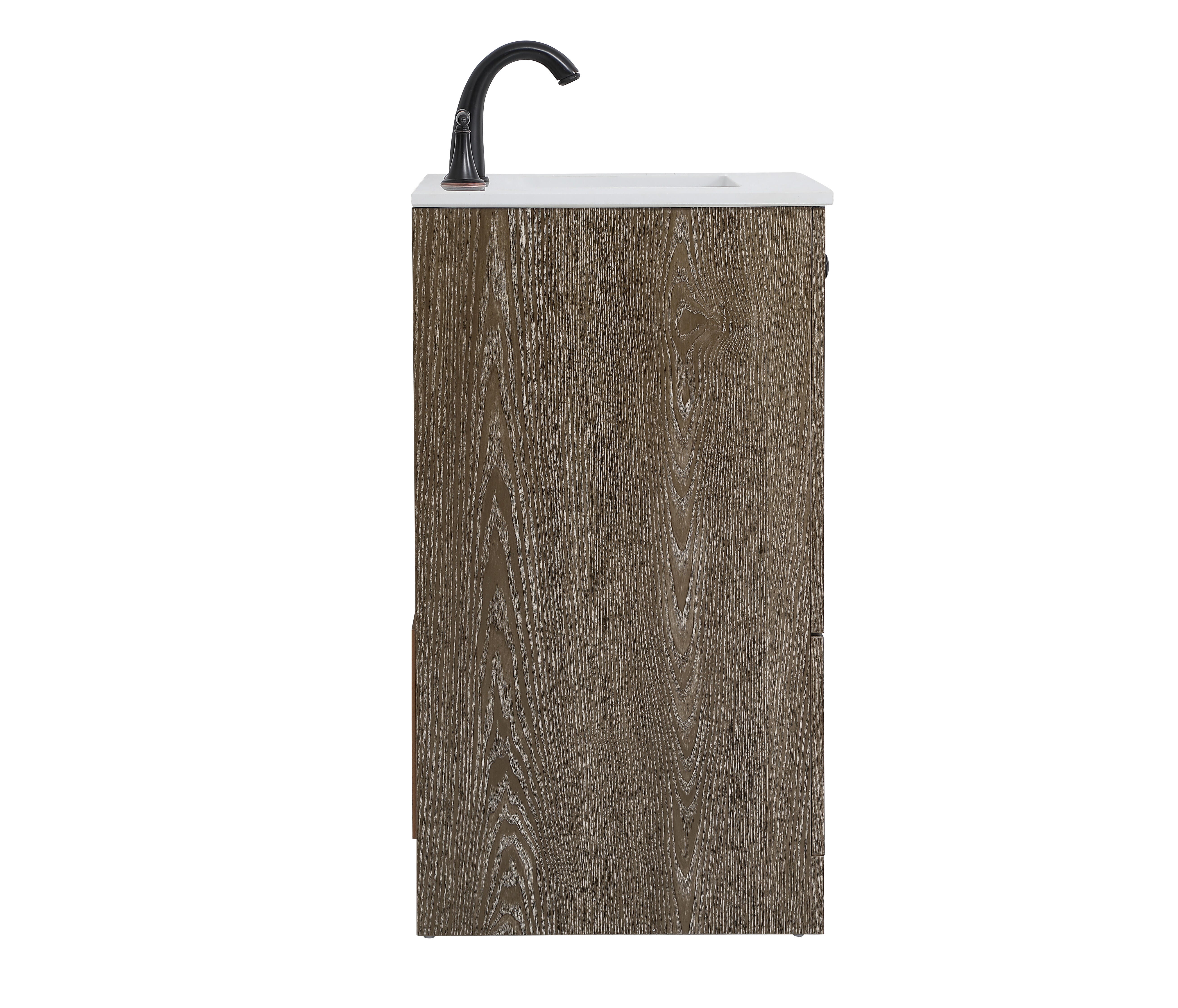 Weathered 24" Single Bathroom Vanity, Weathered Oak, large