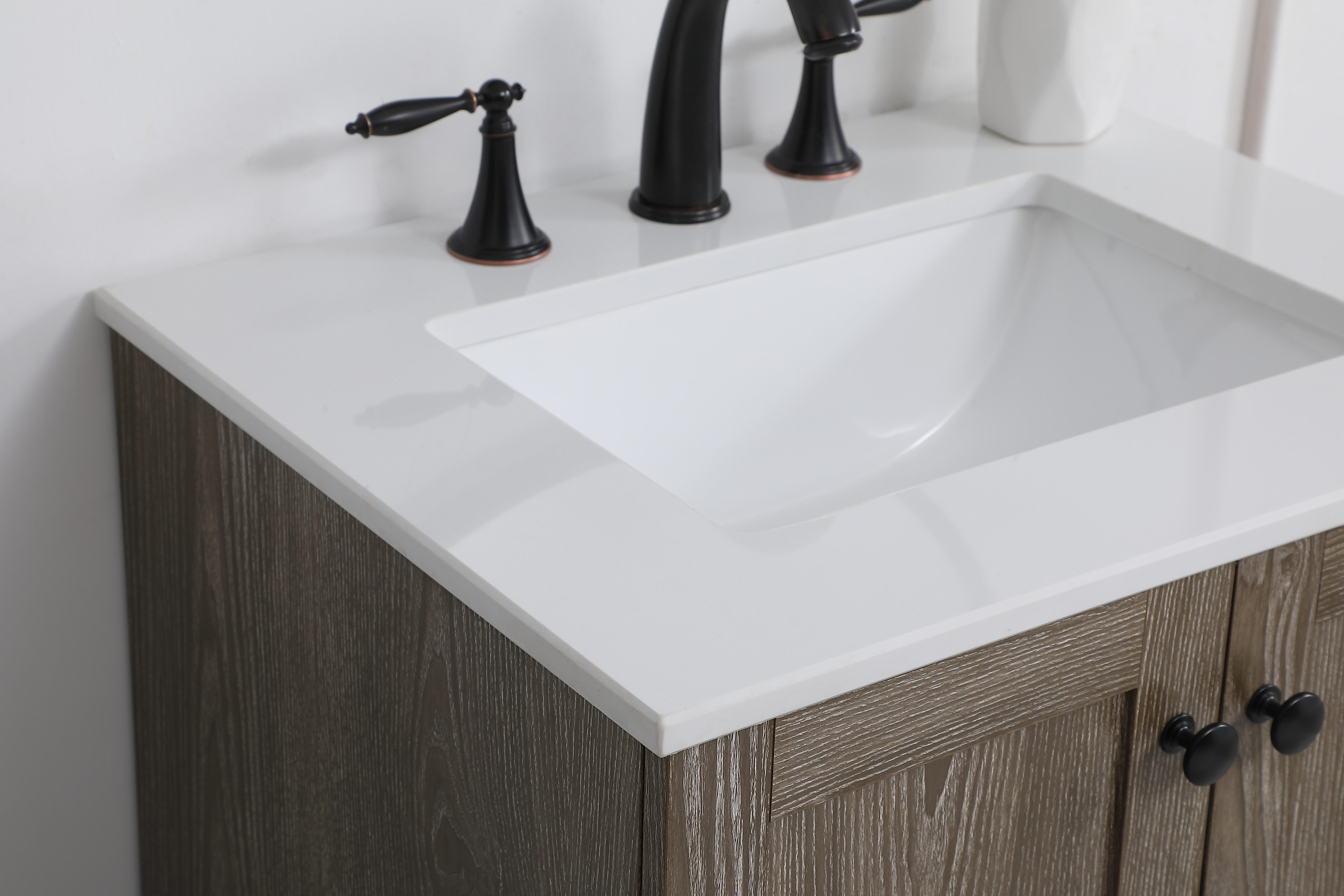 Weathered 24" Single Bathroom Vanity, Weathered Oak, large