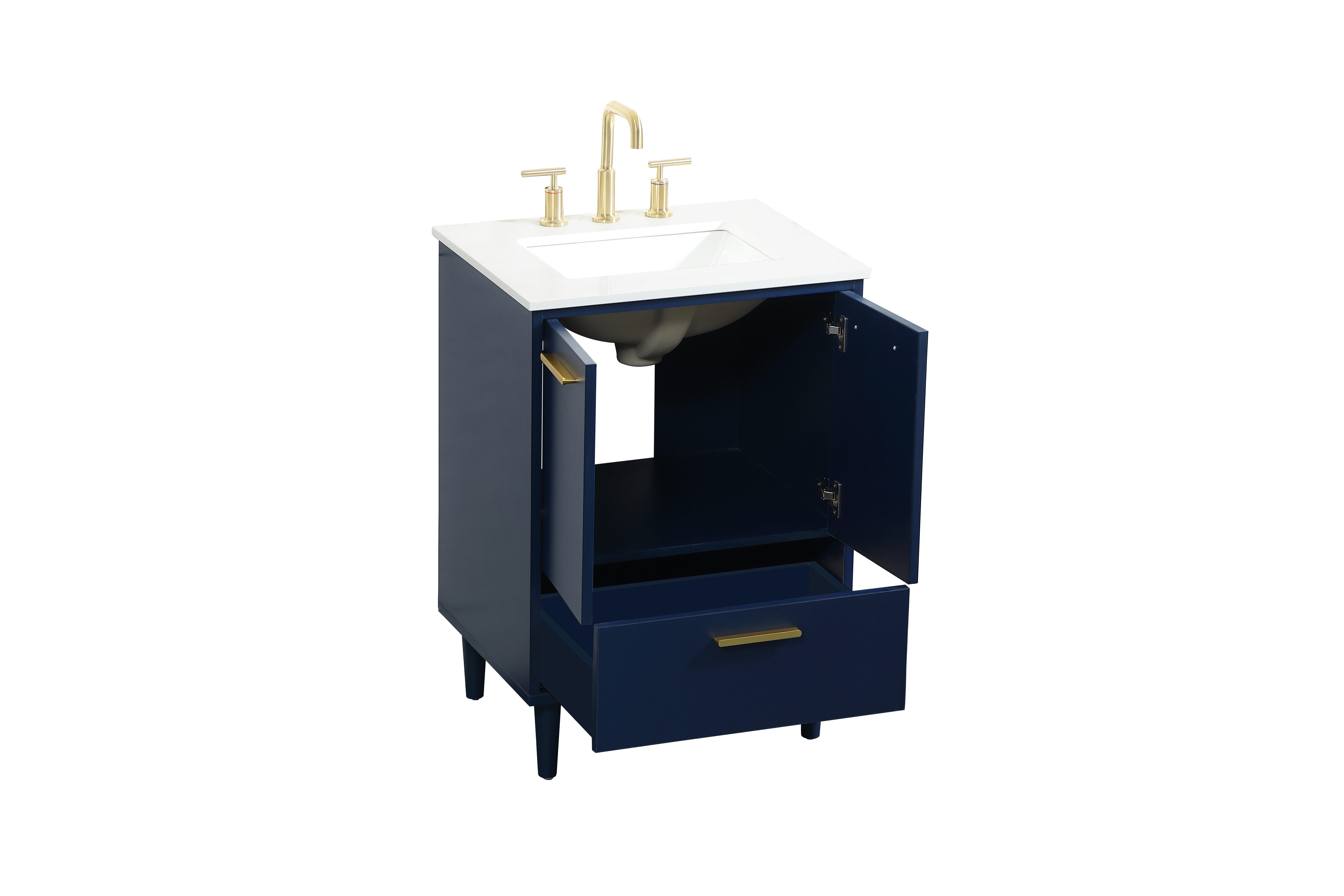 Baldwin 24" Bathroom Vanity, Blue, large