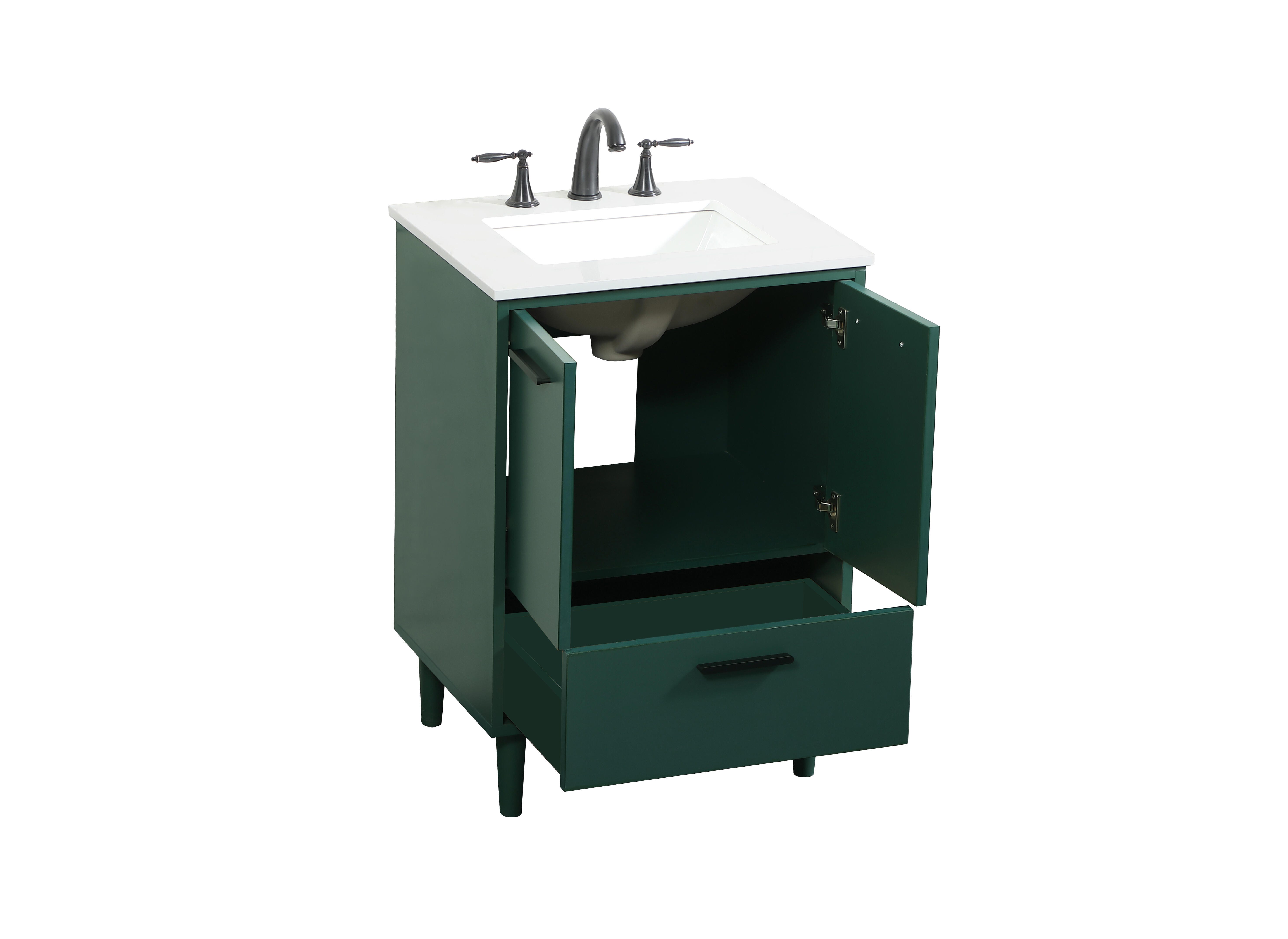Baldwin 24" Bathroom Vanity, Green, large
