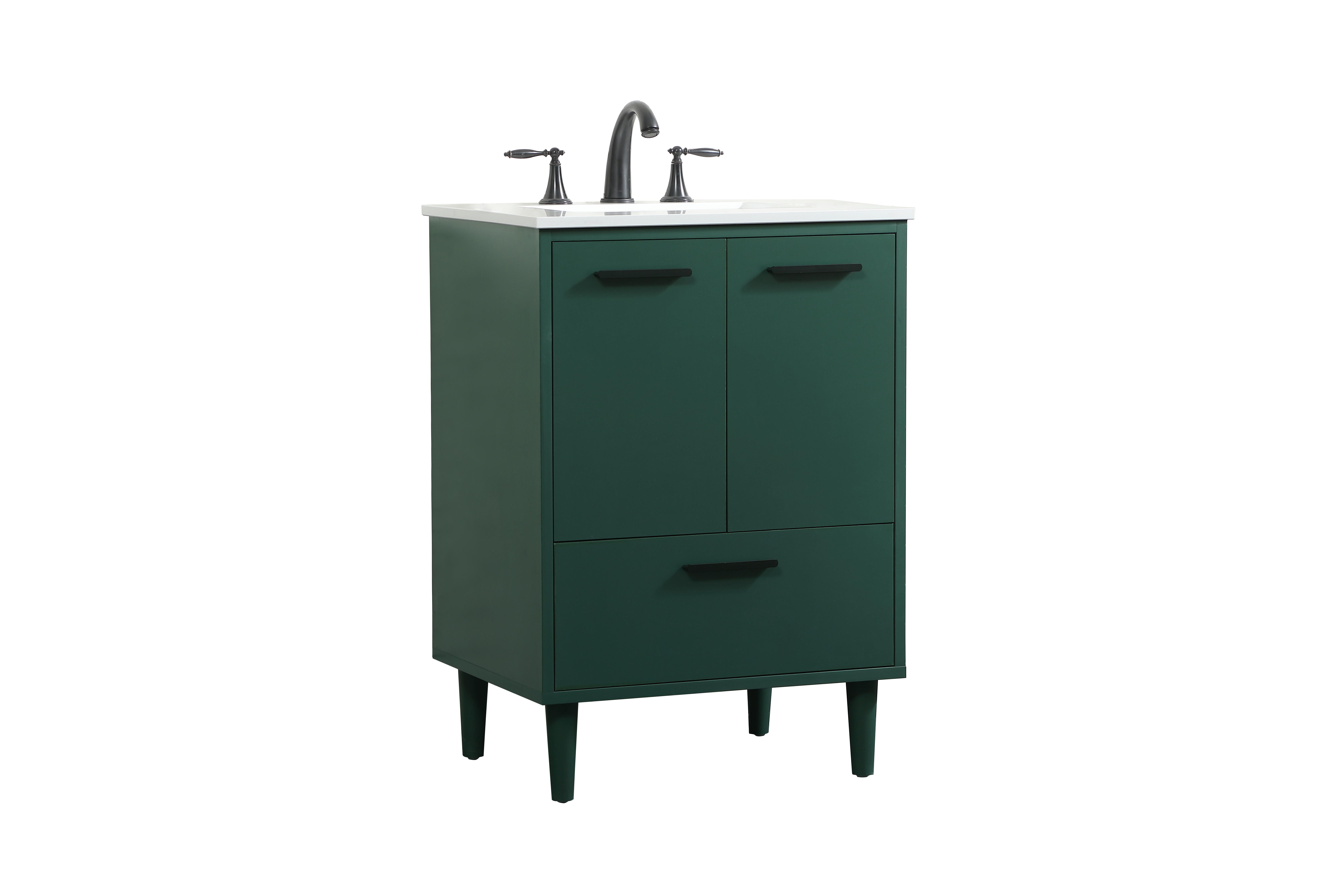 Baldwin 24" Bathroom Vanity, Green, large