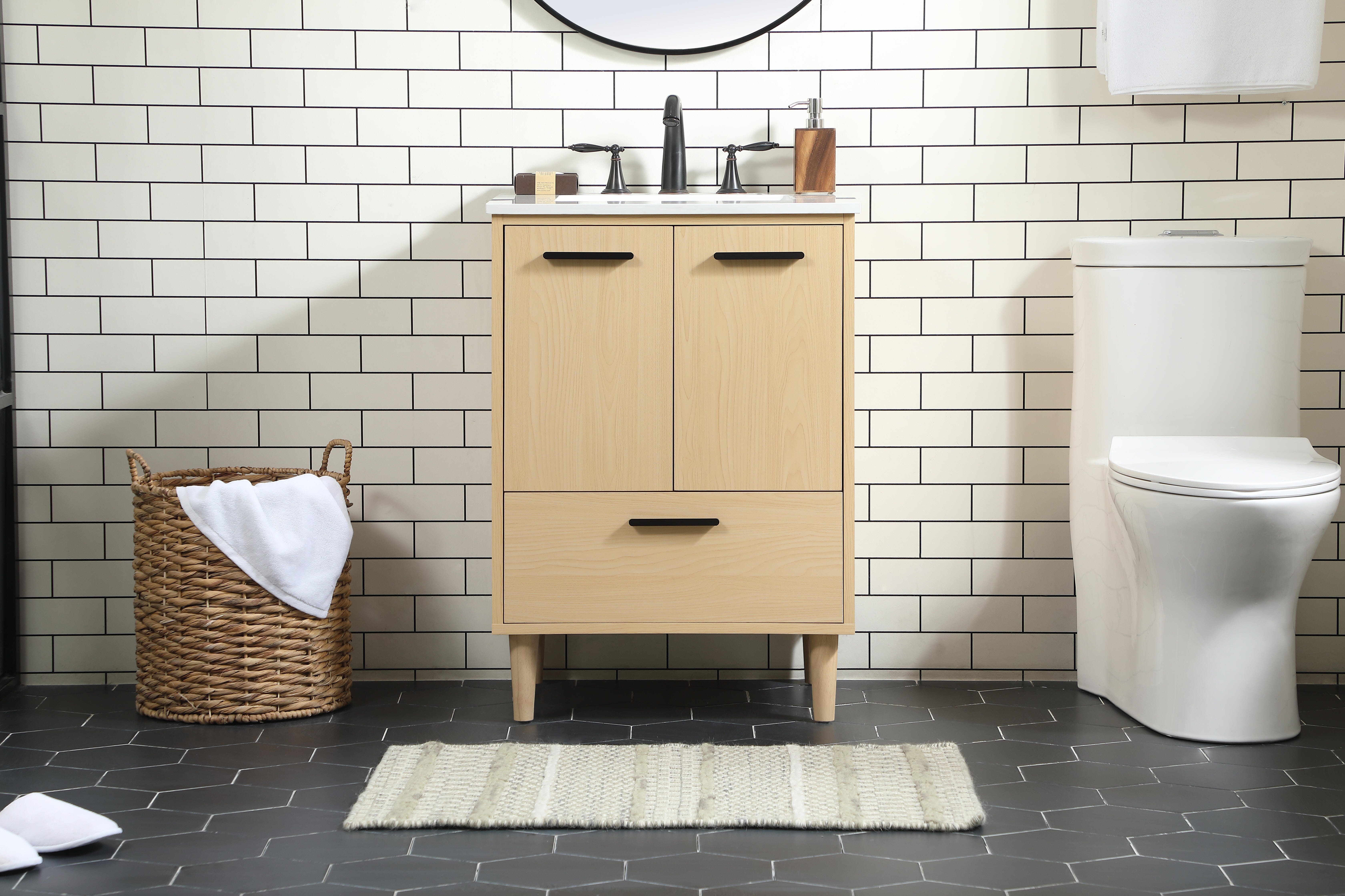Baldwin 24" Bathroom Vanity, Maple, large