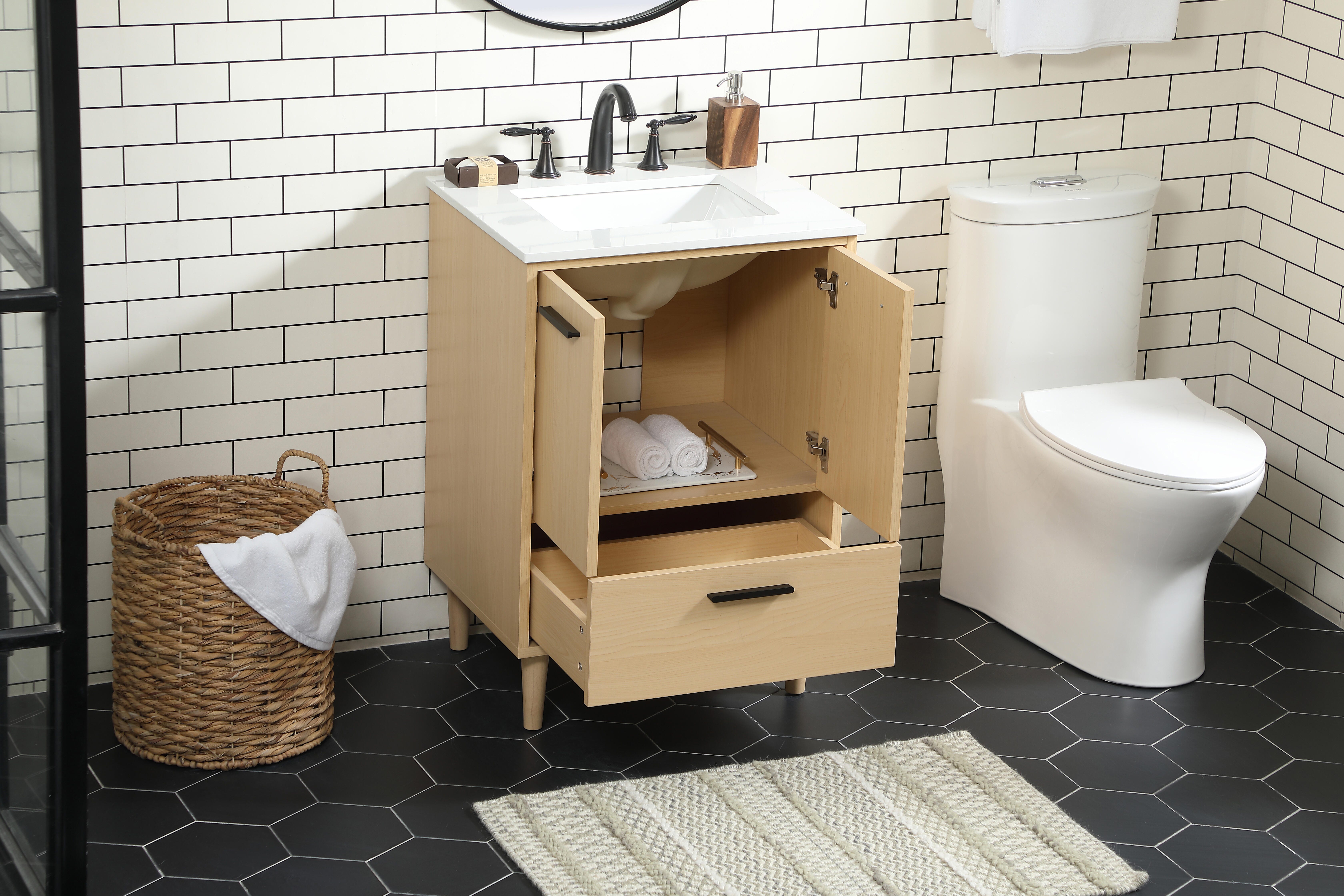 Baldwin 24" Bathroom Vanity, Maple, large
