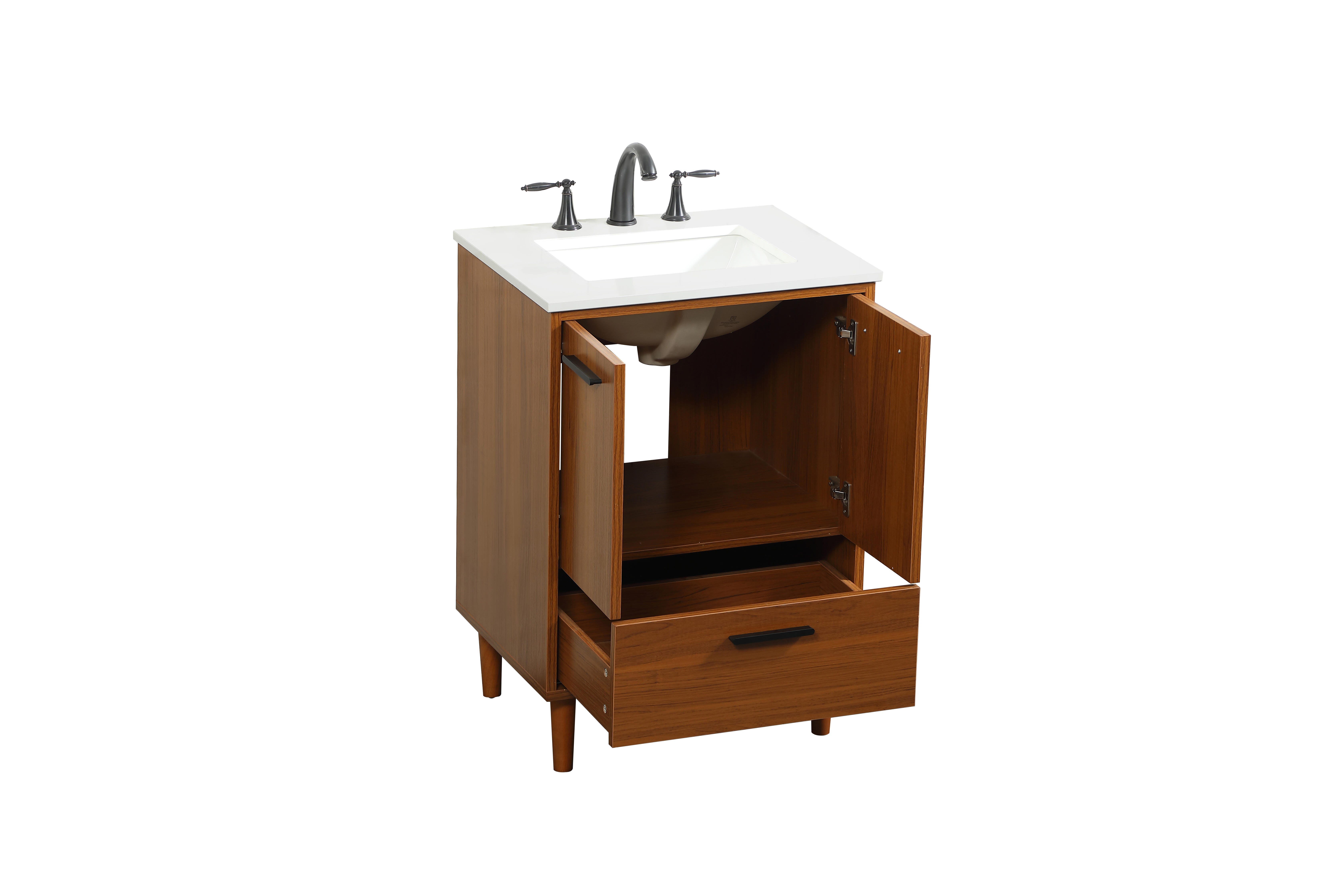 Baldwin 24" Bathroom Vanity, Teak, large